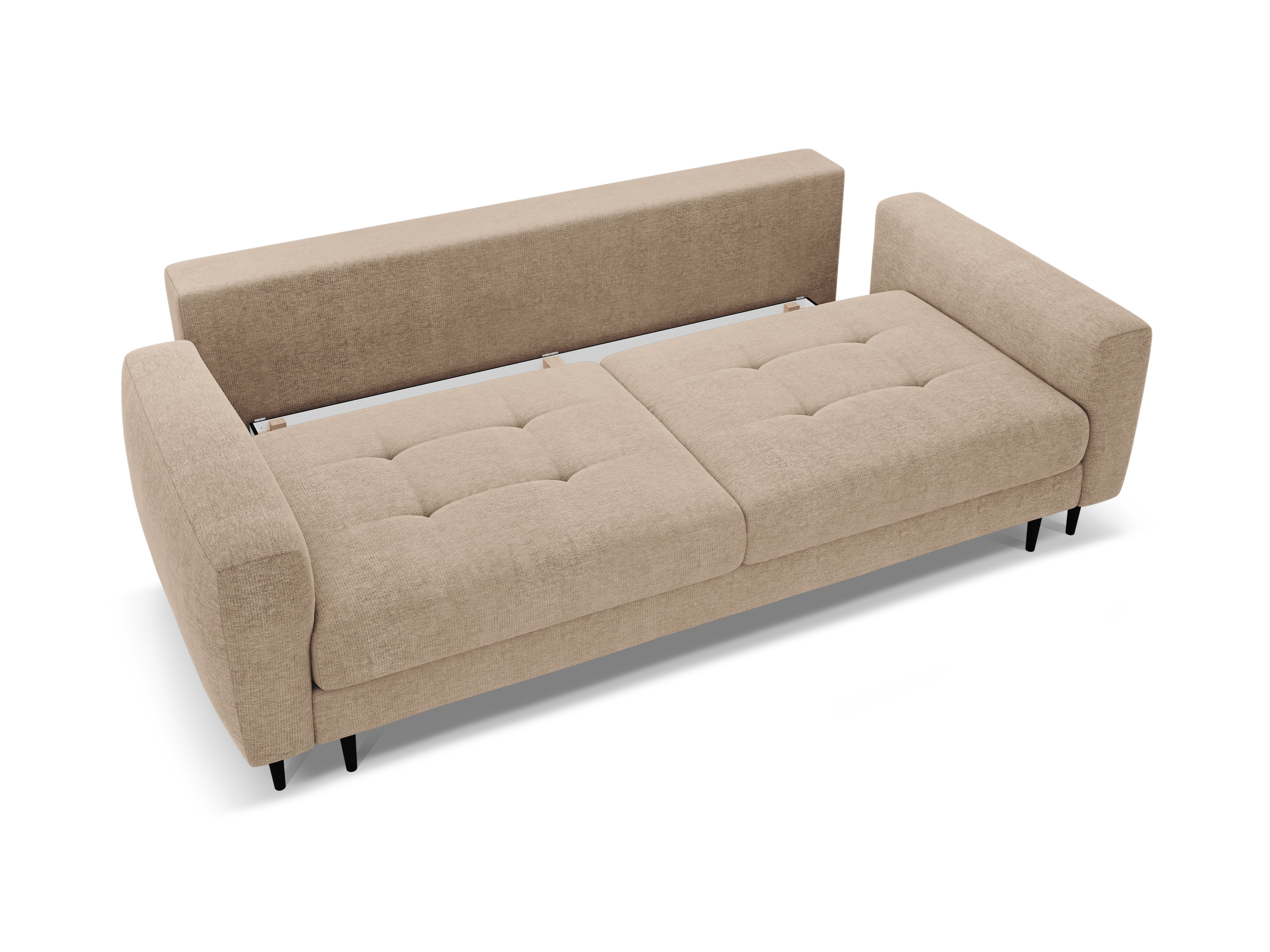 Sofa 3-Sitzer mit Schlaf-Funktion BEMY sandfarben