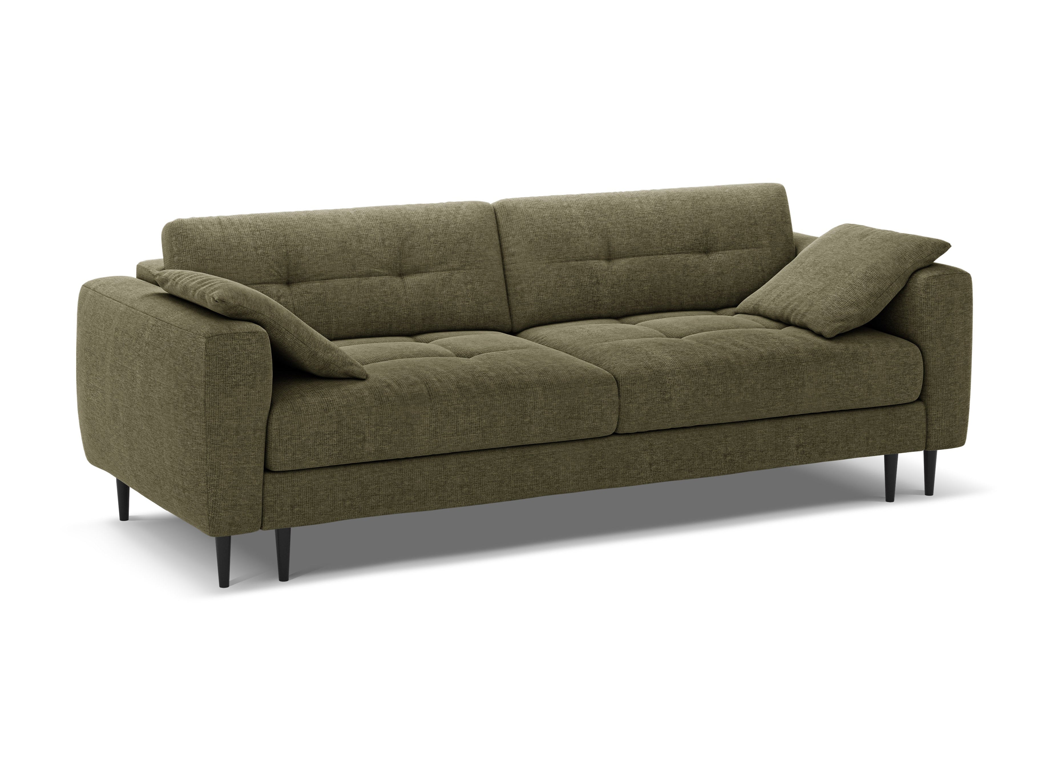 Sofa 3-Sitzer mit Schlaffunktion BEMY olivgrün