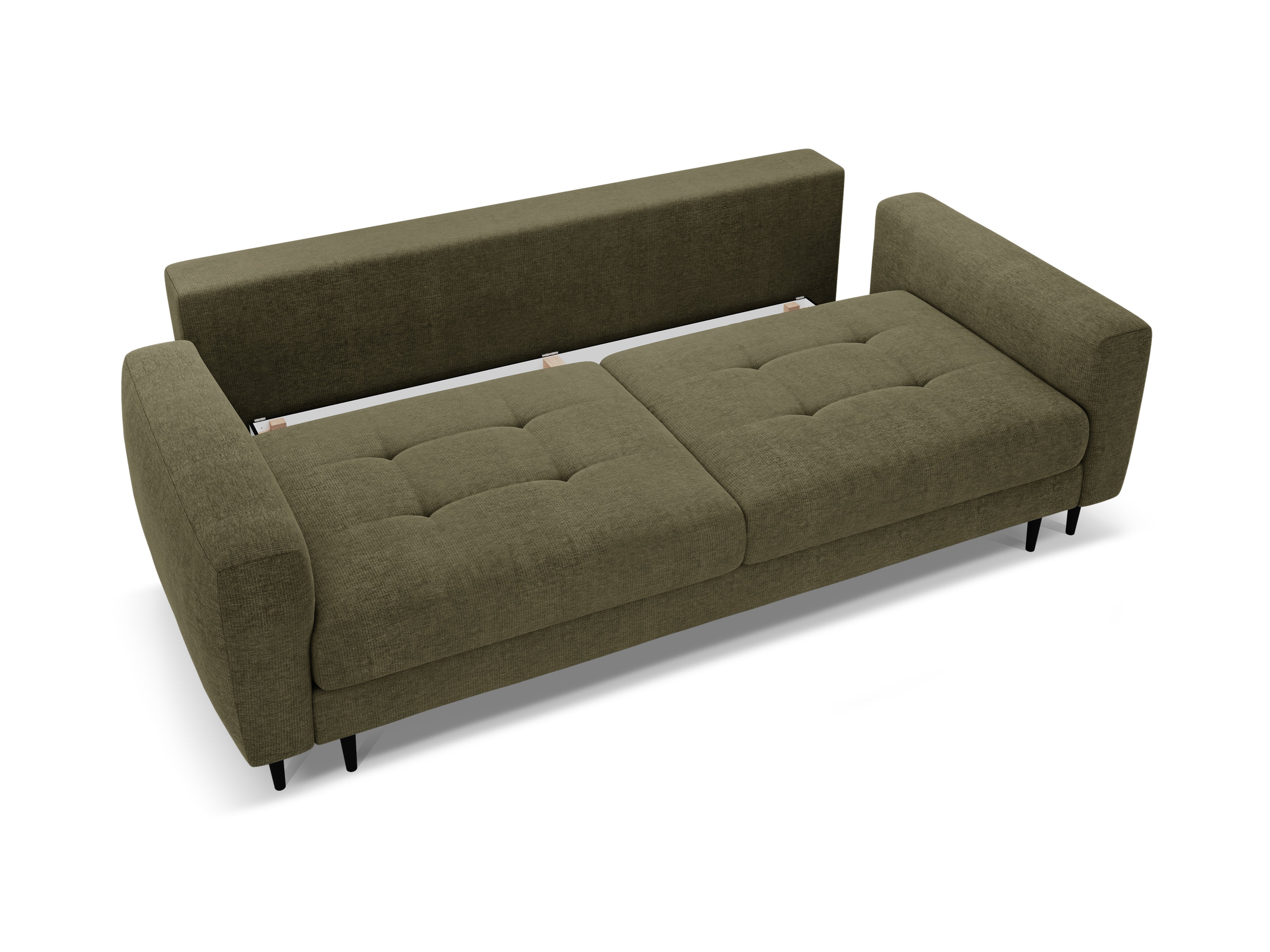 Sofa 3-Sitzer mit Schlaffunktion BEMY olivgrün