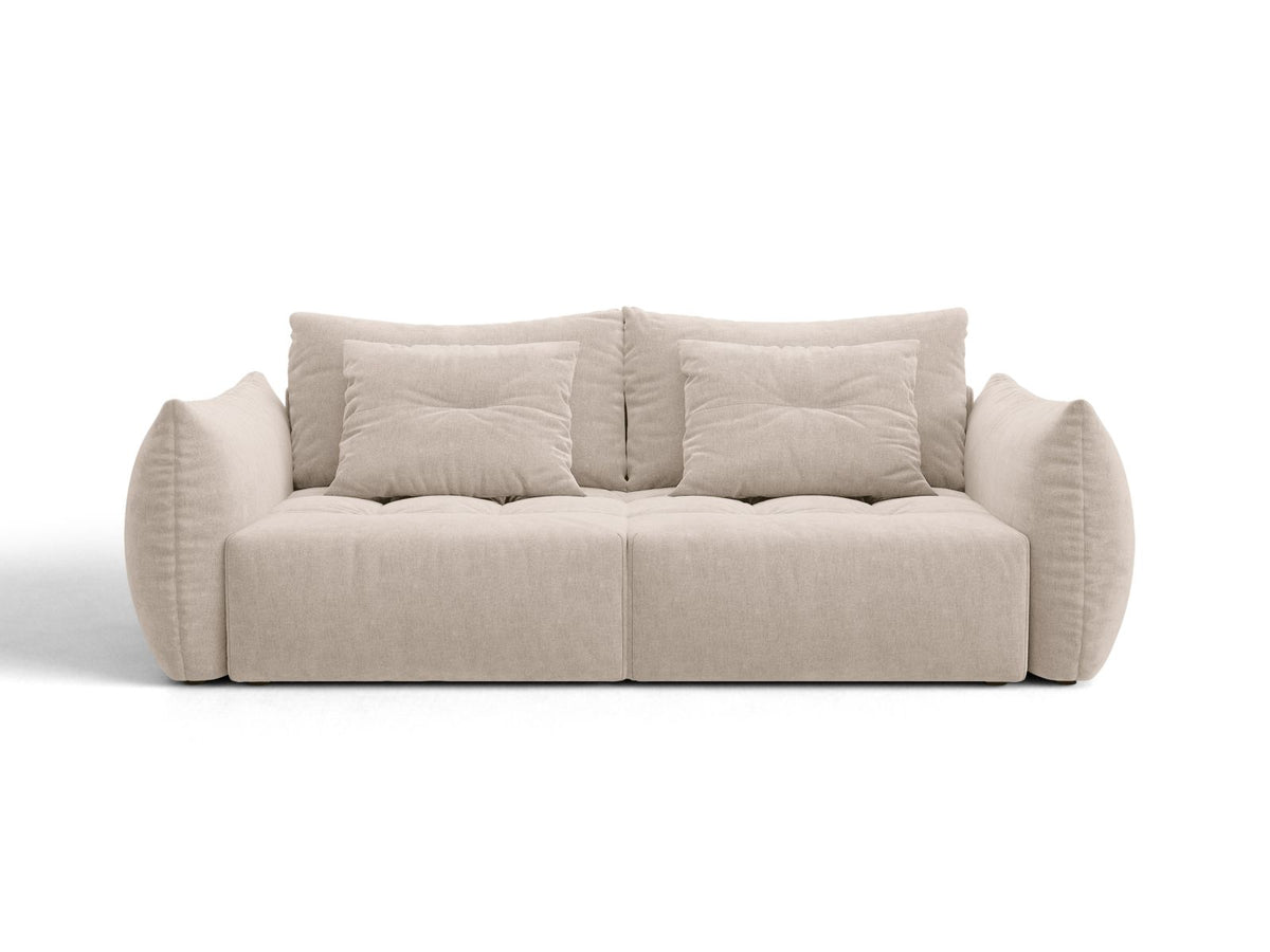 Sofa 3-osobowa z funkcją spania BLOOM jasnobeżowy – Micadoni