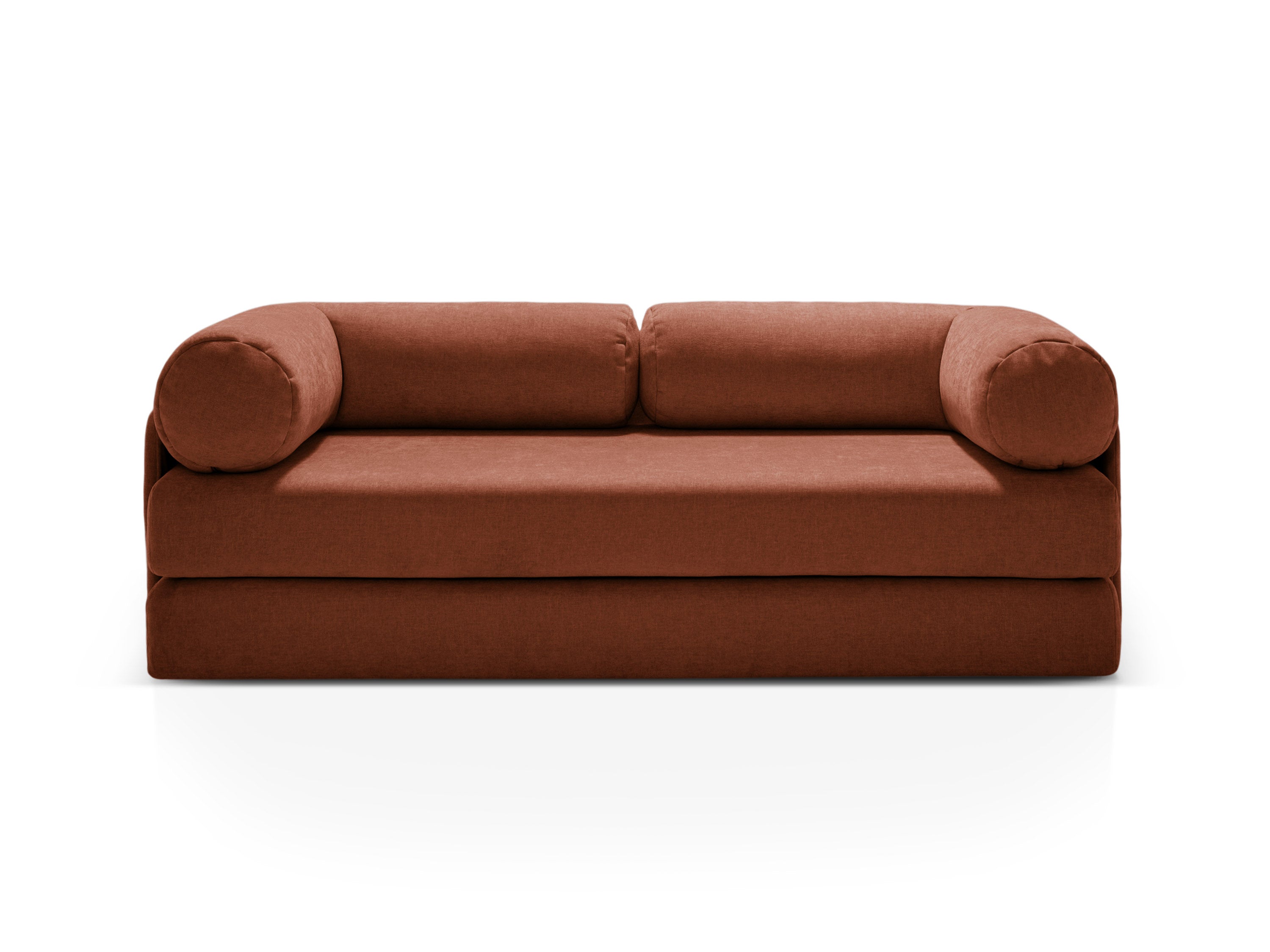 Sofa 3-osobowa z funkcją spania DREAMY ceglany – Micadoni