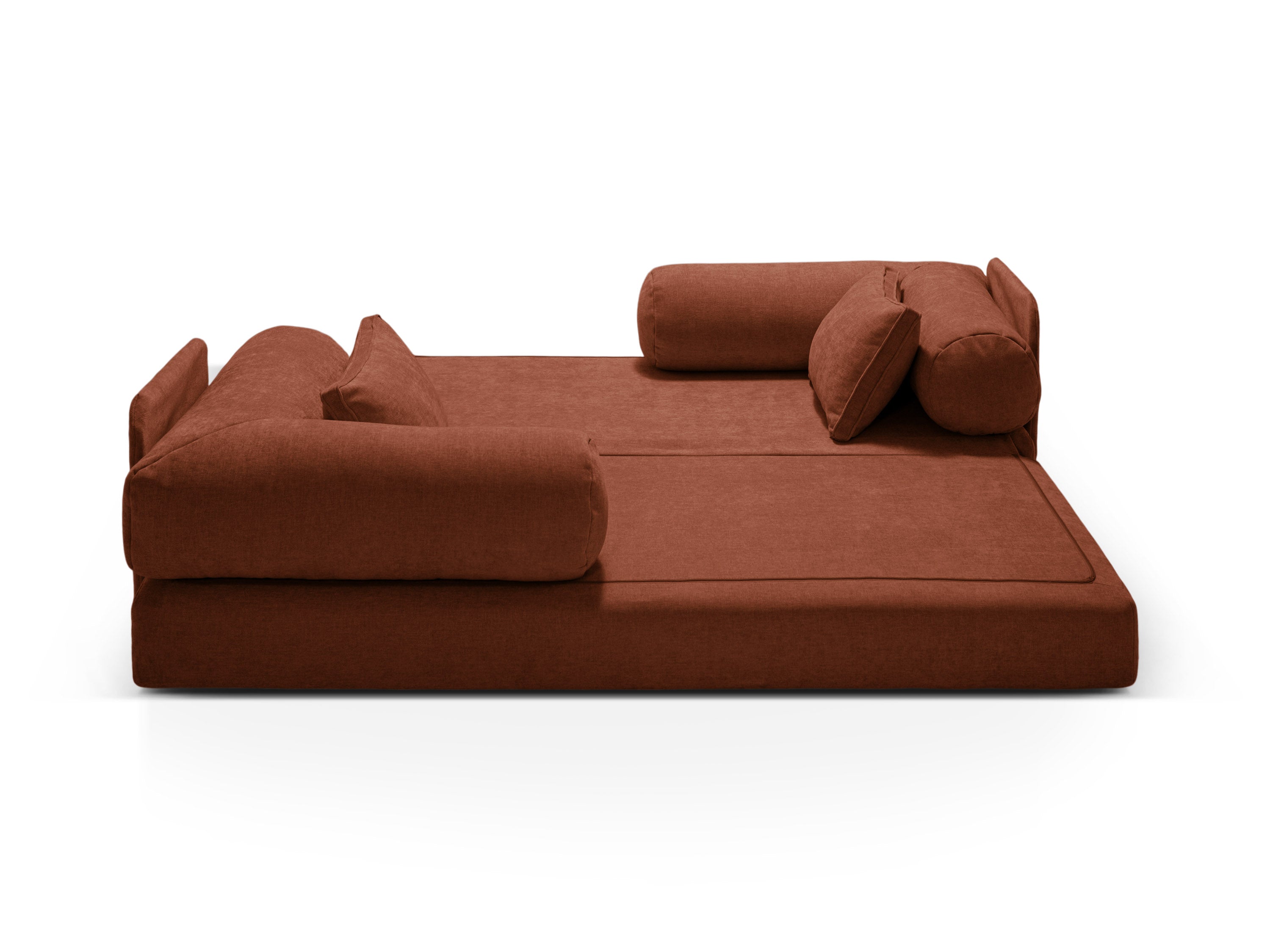 Sofa 3-osobowa z funkcją spania DREAMY ceglany – Micadoni