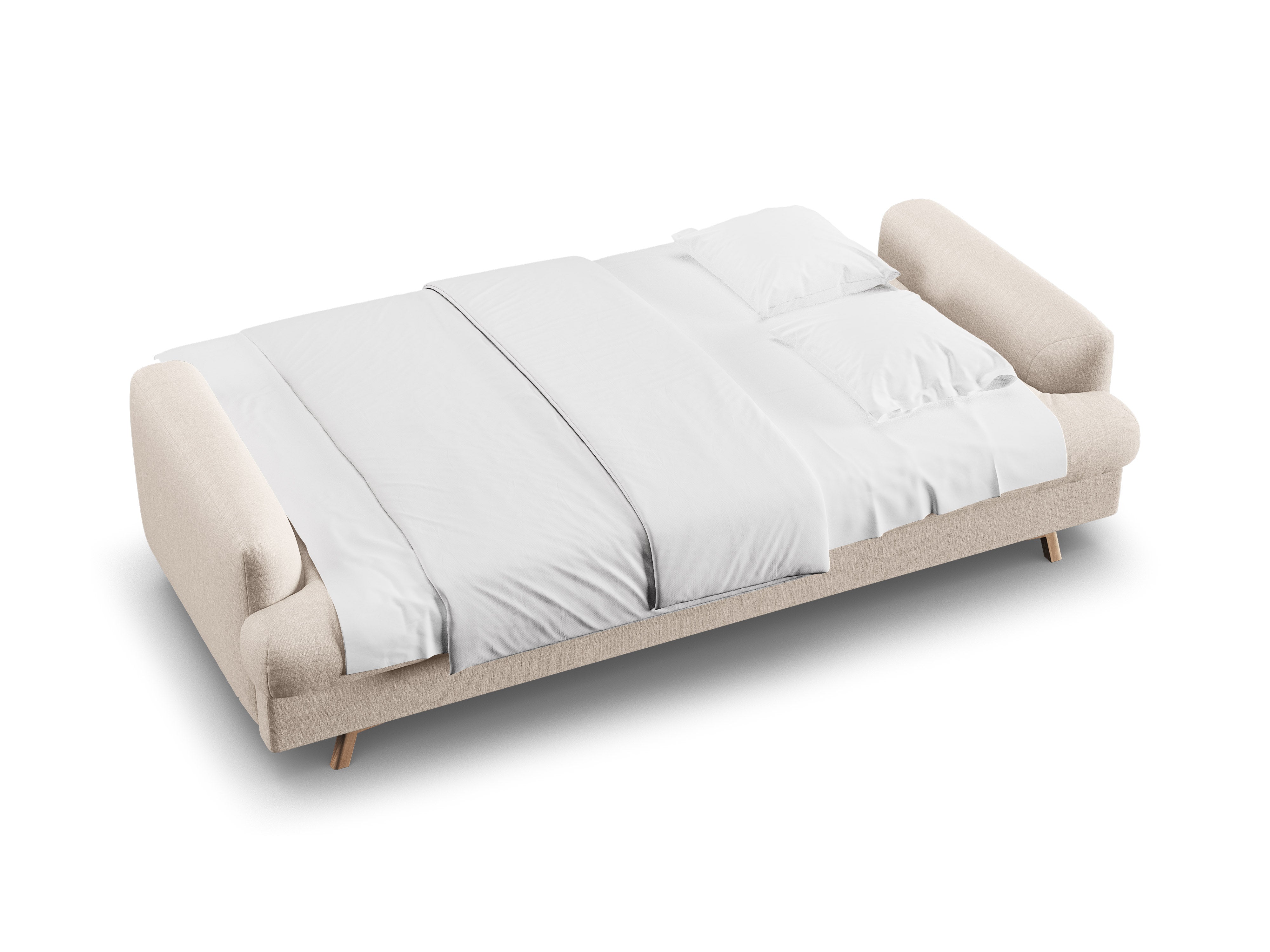 Sofa 3-Sitzer mit Schlaffunktion NAOMI beige