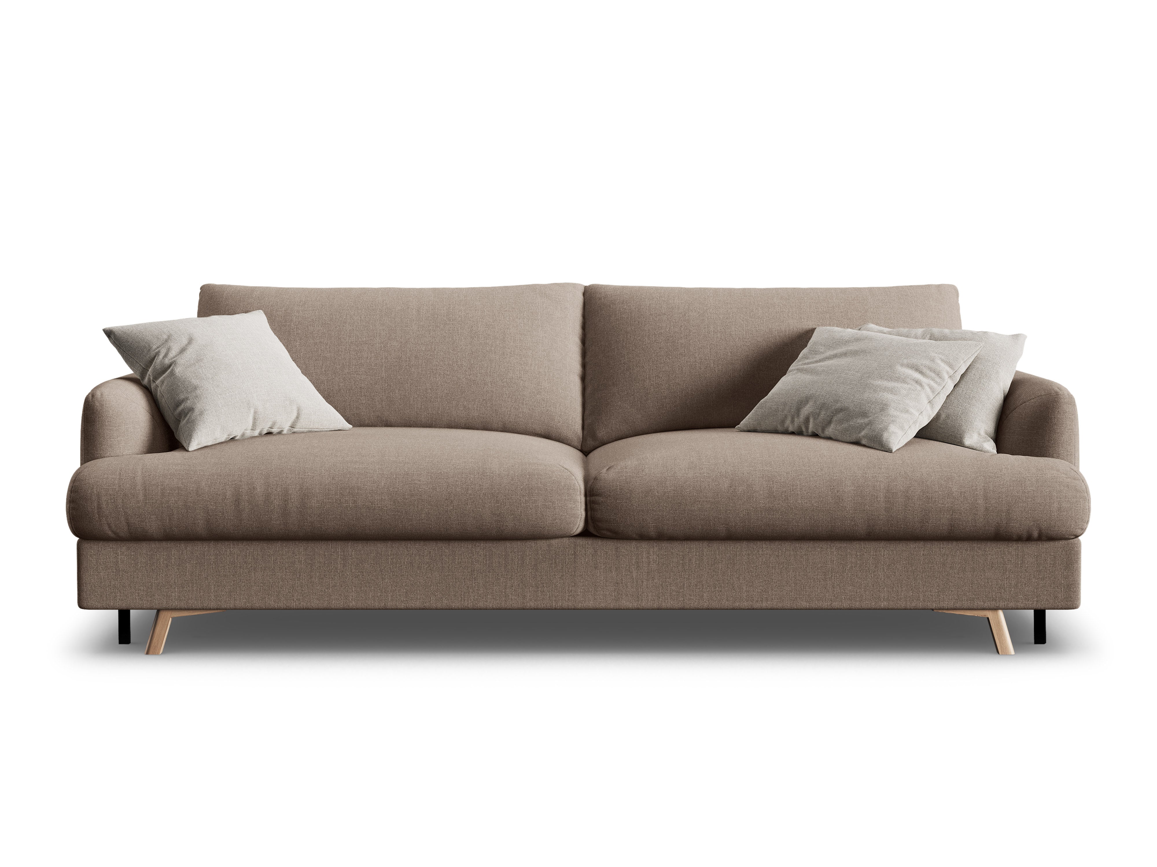 3-Seater Sofa with Sleeping Function NAOMI Cappuccino