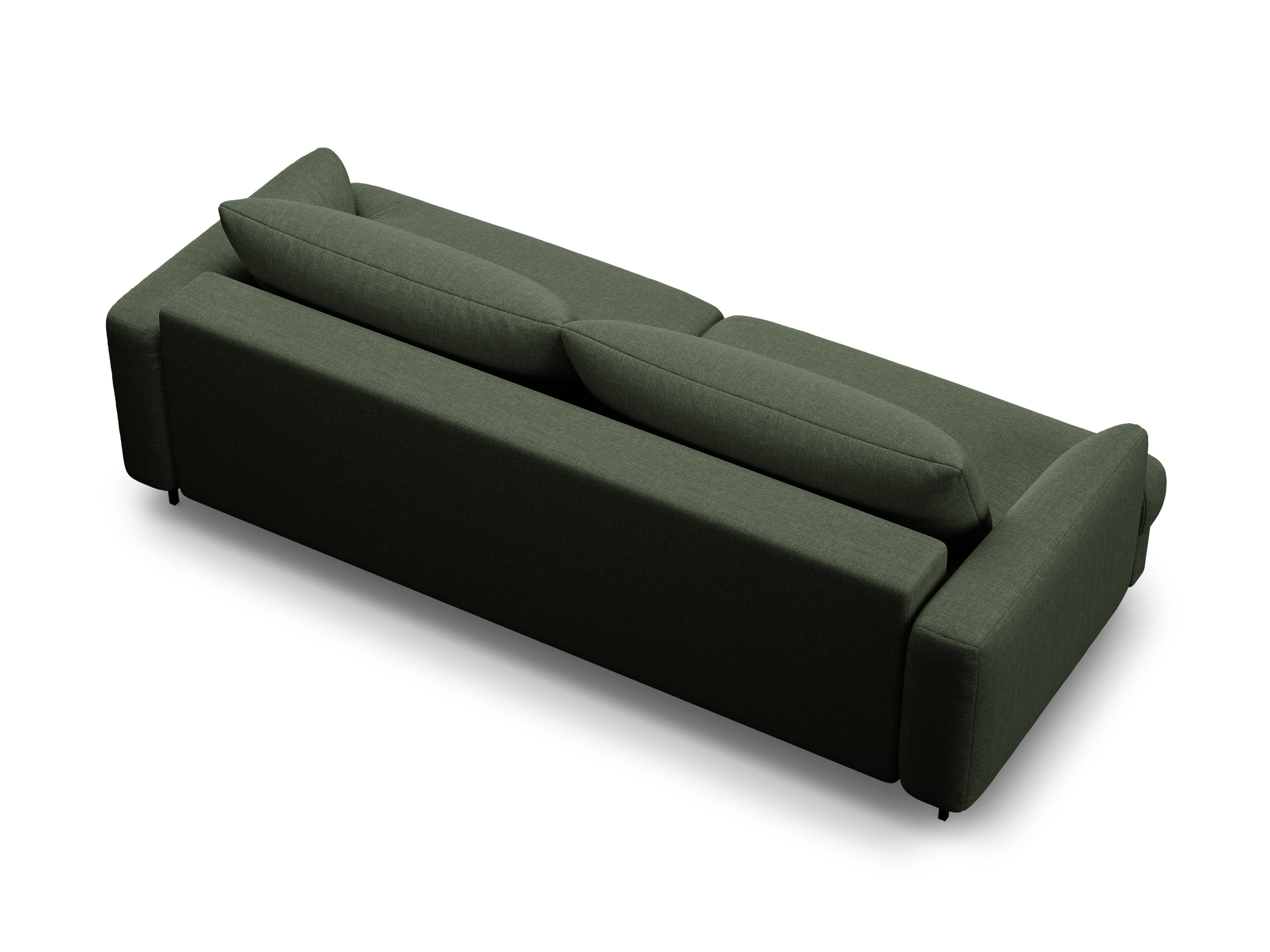 Sofa 3-osobowa z funkcją spania NAOMI zielony mech – Micadoni