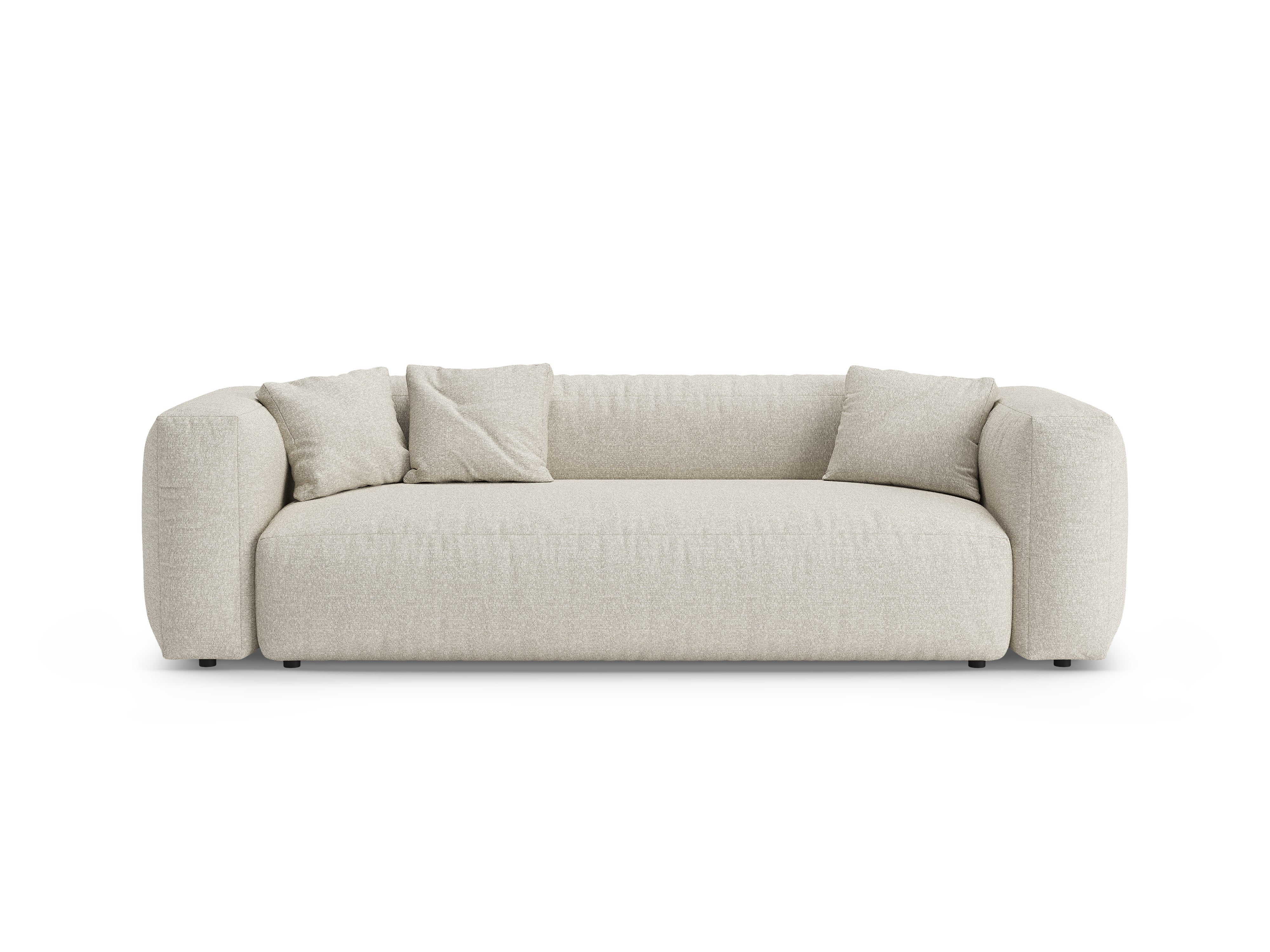 3-Seater Sofa with Sleeping Function MARTINA Beige Boucle
