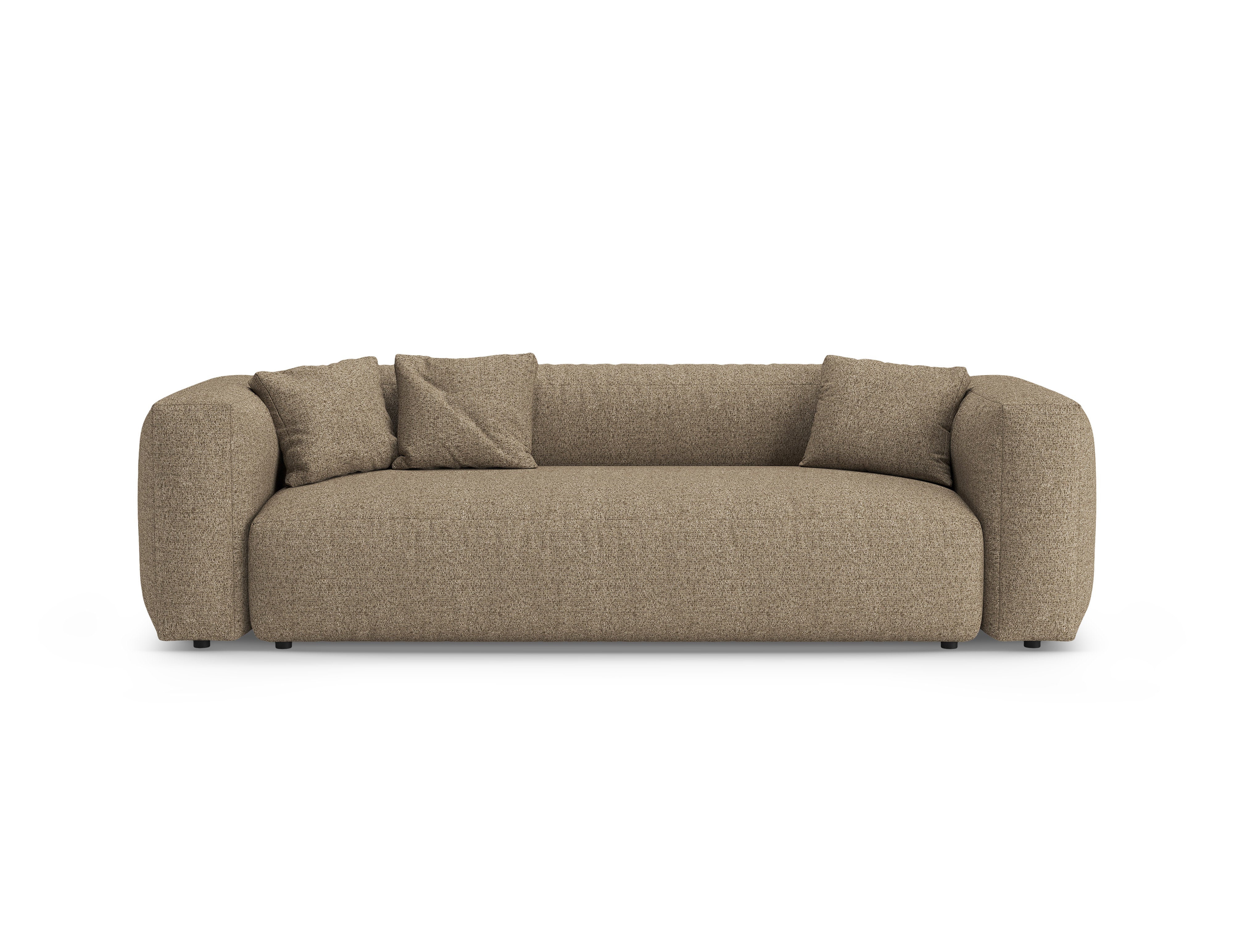 Sofa 3-Sitzer mit Schlaffunktion MARTINA cappuccino Boucle
