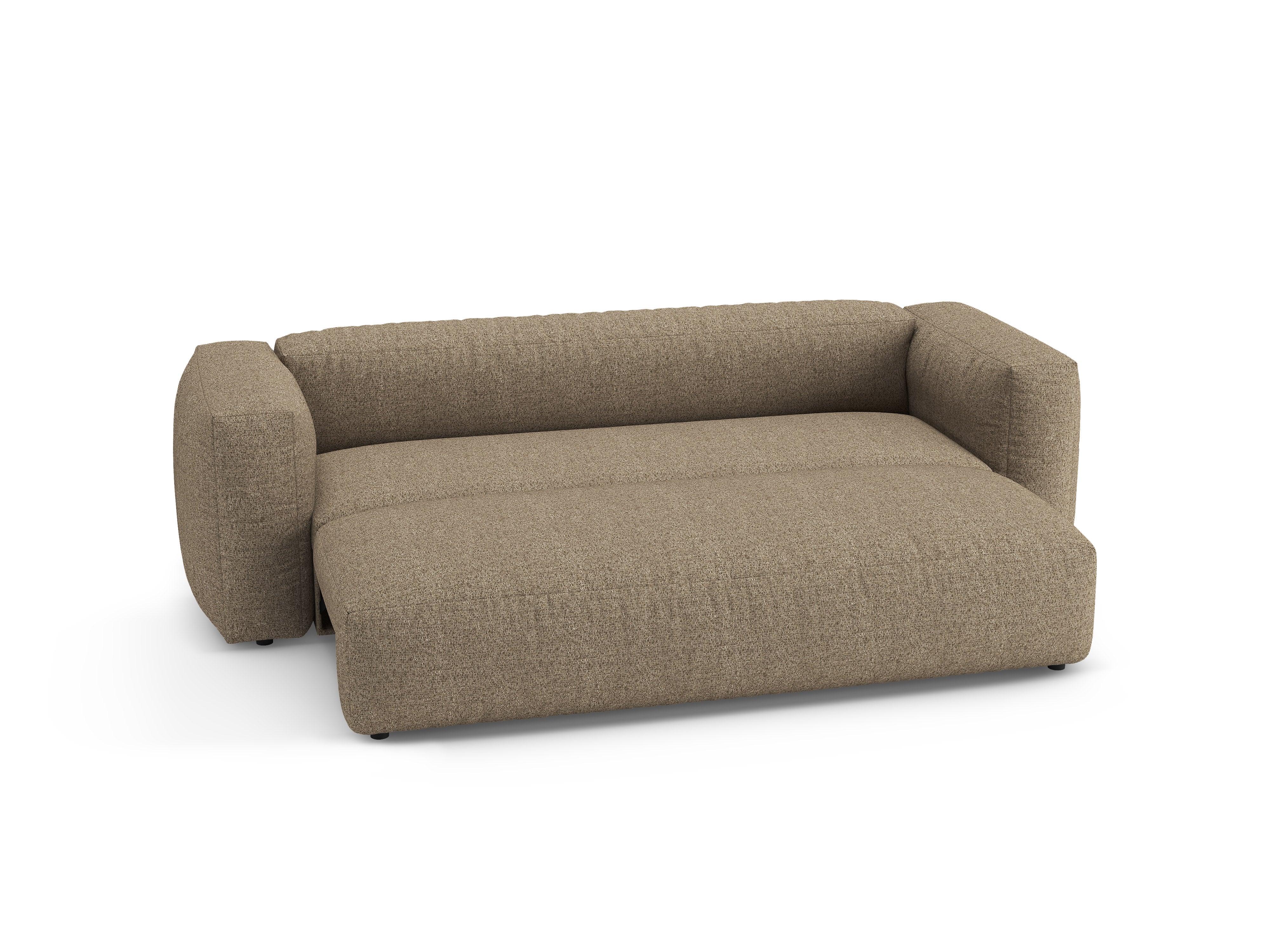 Sofa 3-Sitzer mit Schlaffunktion MARTINA cappuccino Boucle