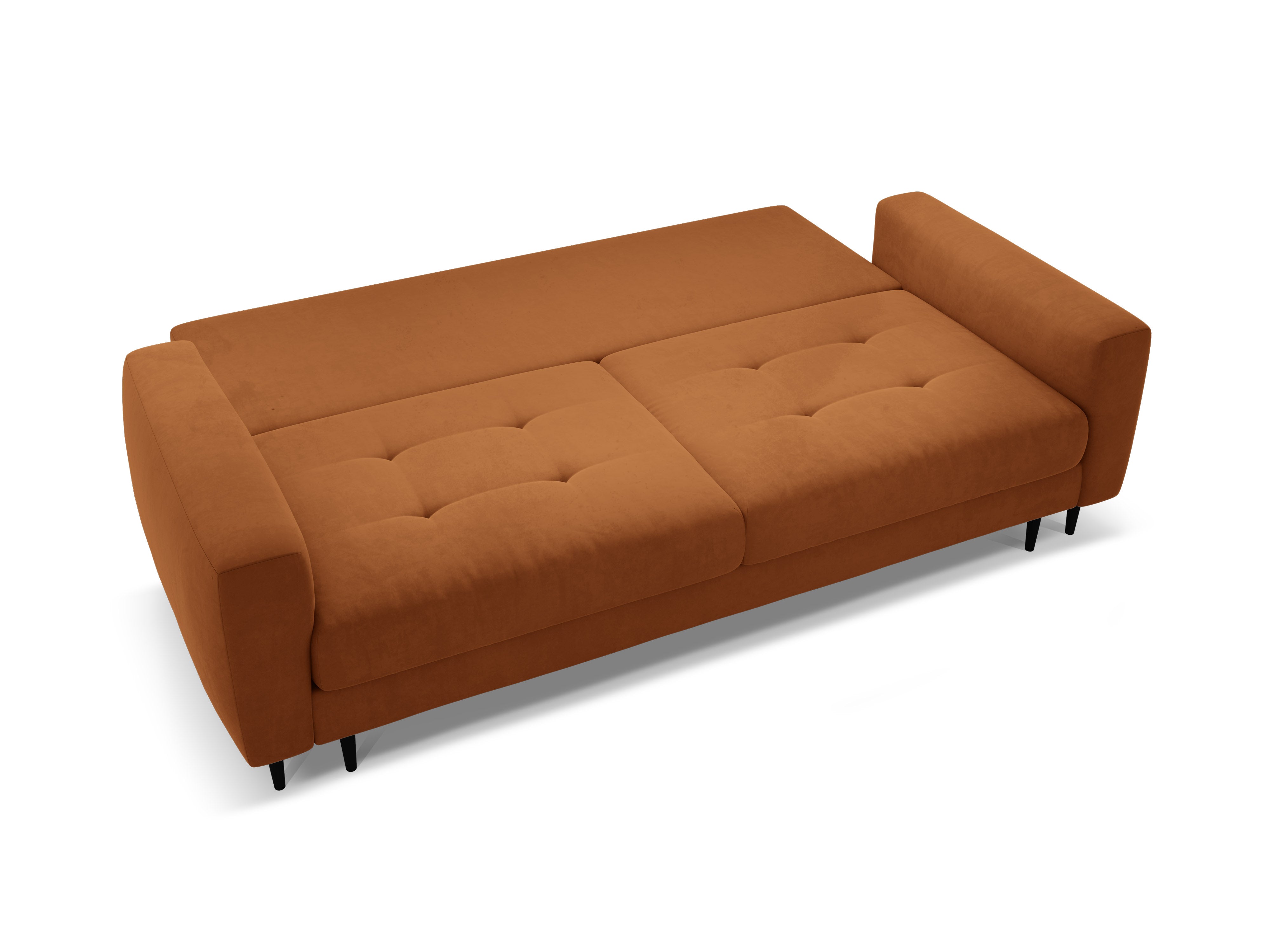 Sofa aus Samt für 3 Personen mit Schlaf-Funktion BEMY terrakotta