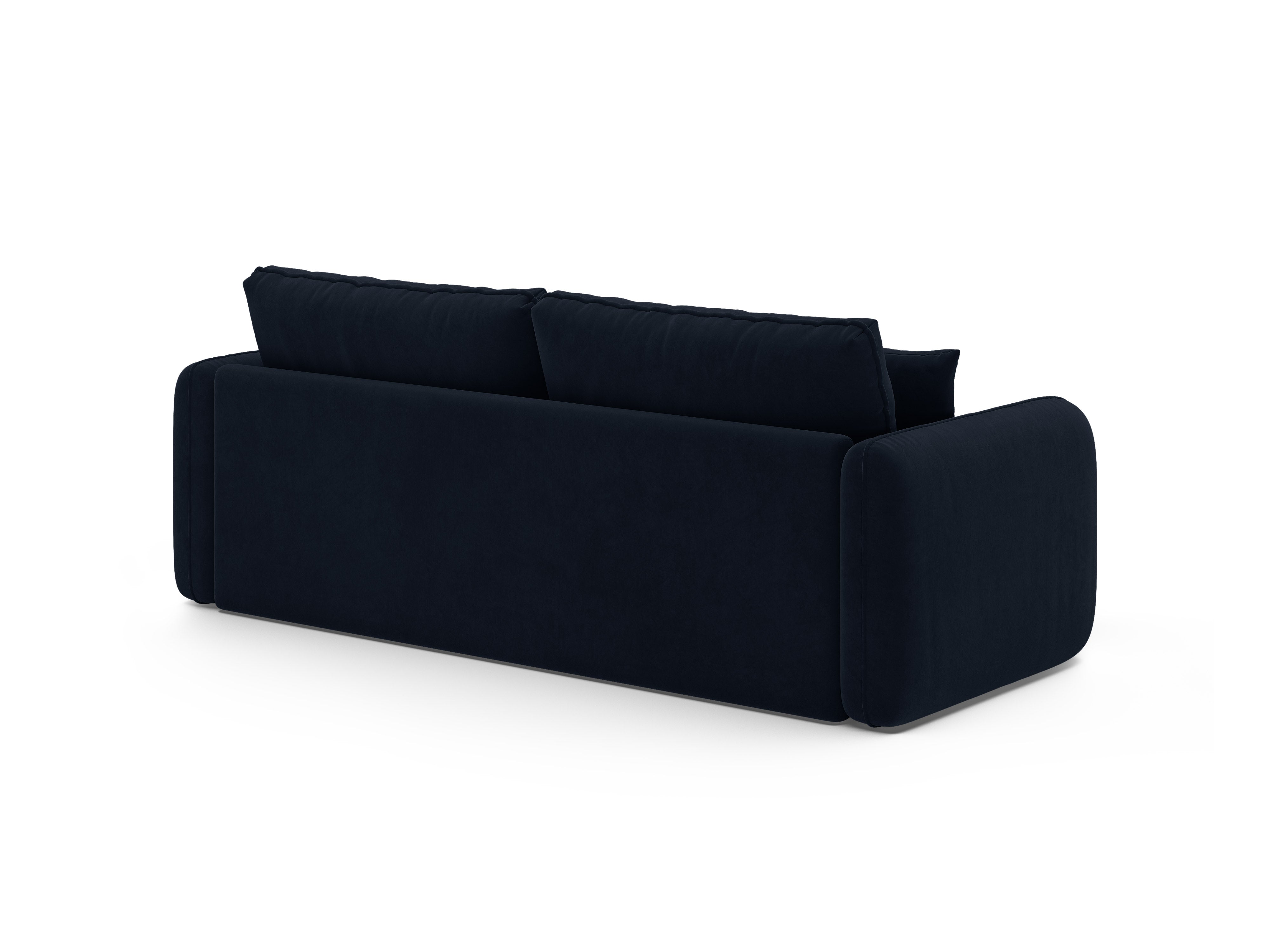 Sofa aksamitna 3-osobowa z funkcją spania DORMI królewski niebieski – Micadoni