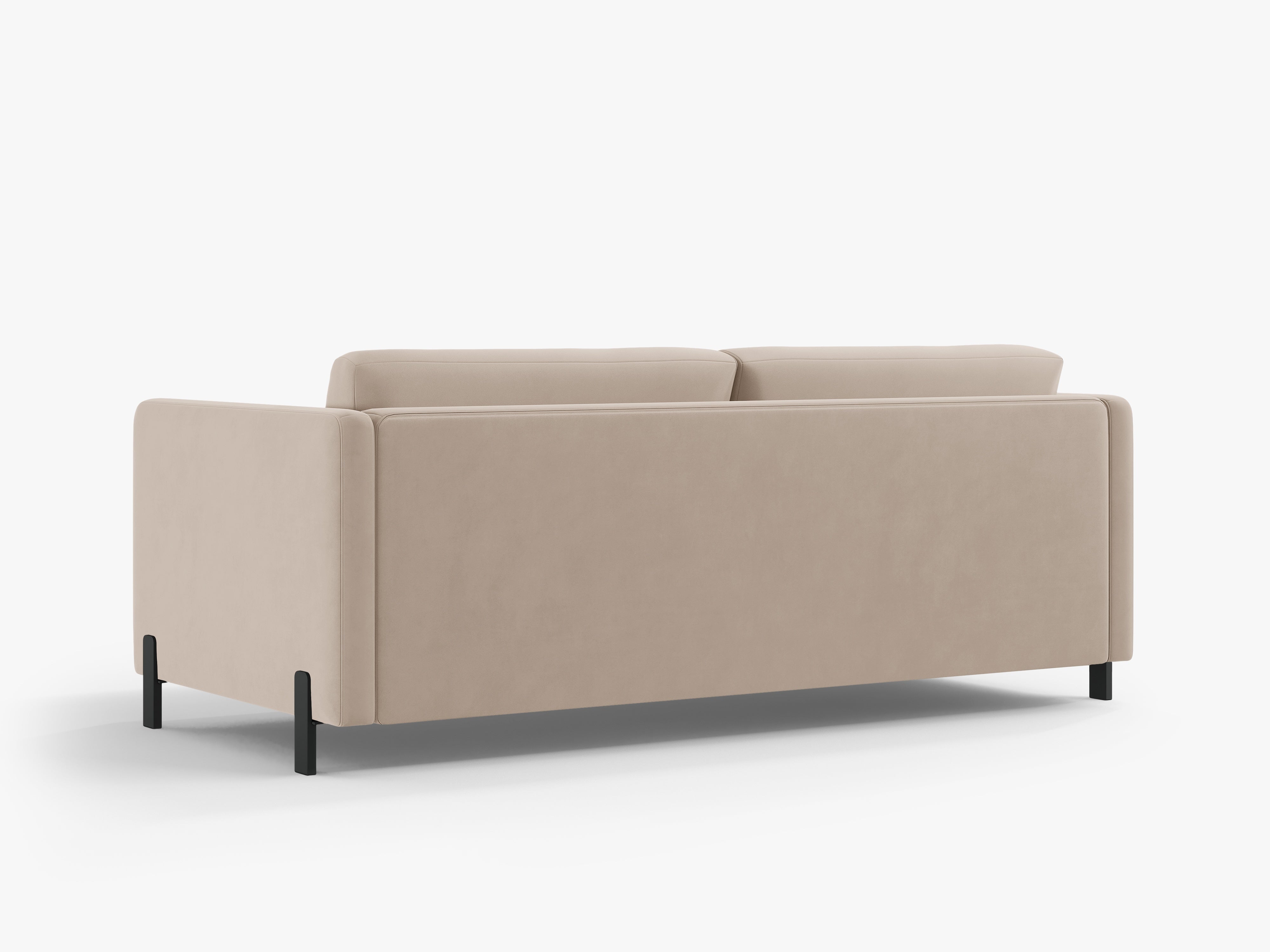 Sofa aus Samt für 3 Personen mit Schlaf-Funktion GLORIA beige