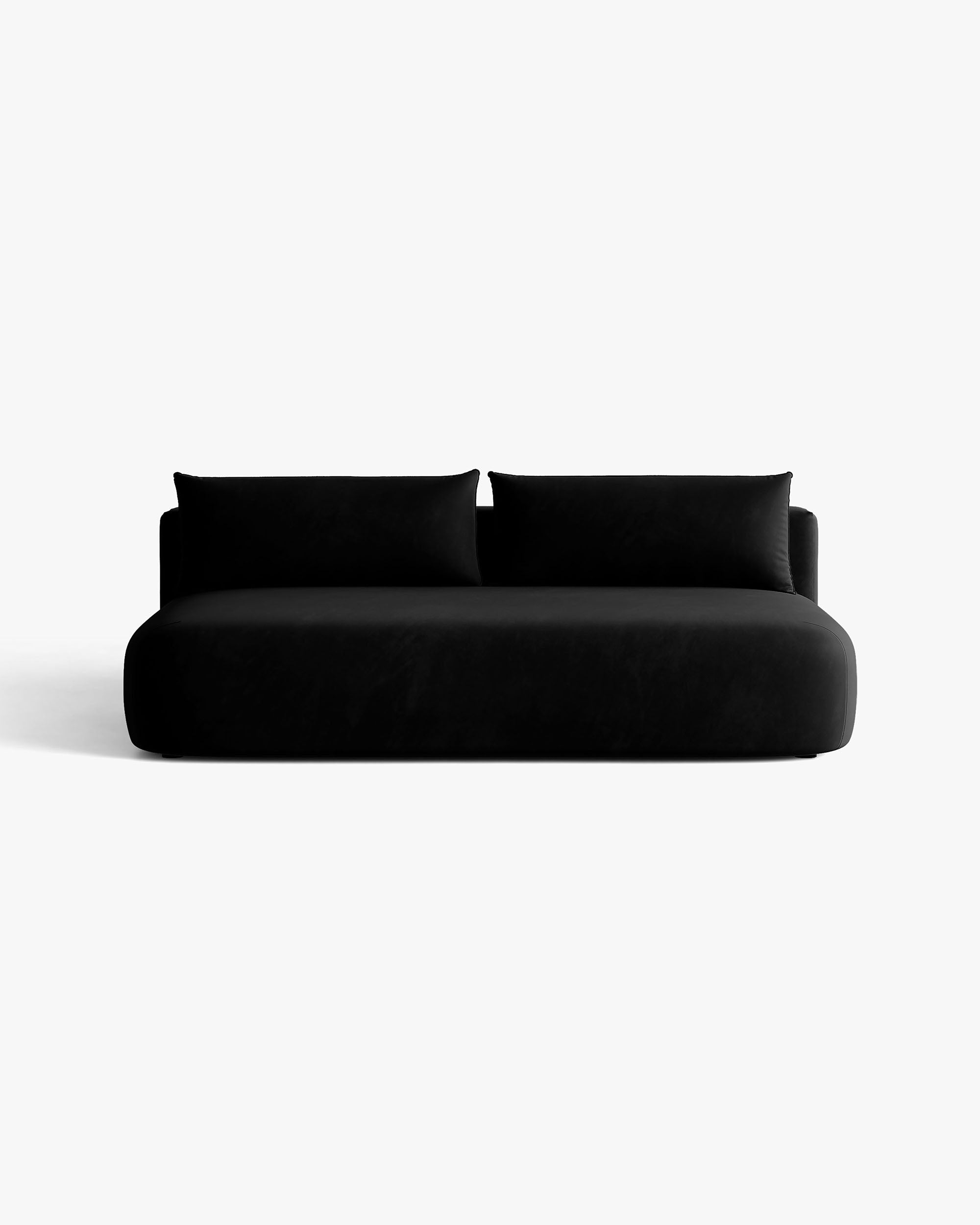Sofa für 3 Personen aus Samt mit Schlaf-Funktion HENA in Schwarz
