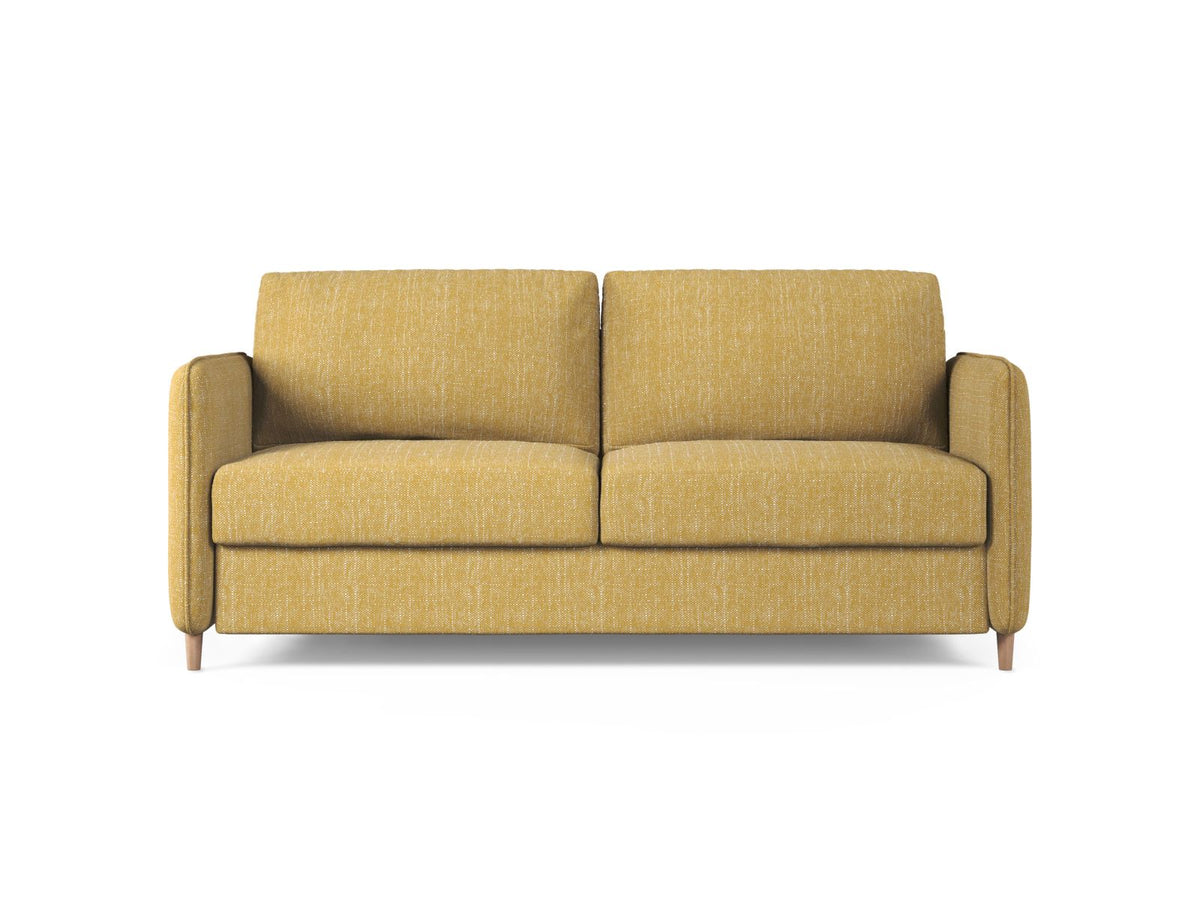 Sofa 3-osobowa z funkcją spania SIMO żółty – Micadoni