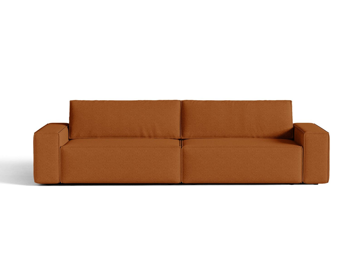 Sofa 3-osobowa z funkcją spania JODIE terakota – Micadoni