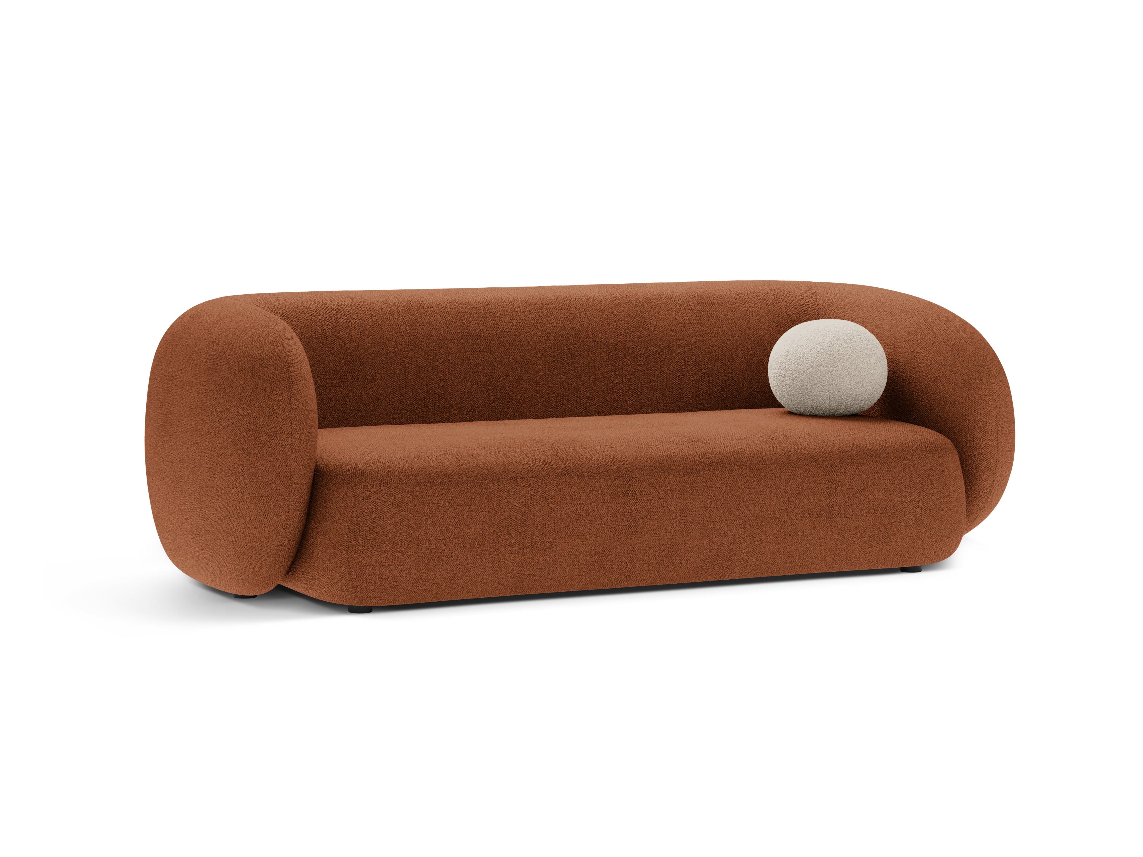 Sofa 3-osobowa KATE terracotta boucle – Micadoni