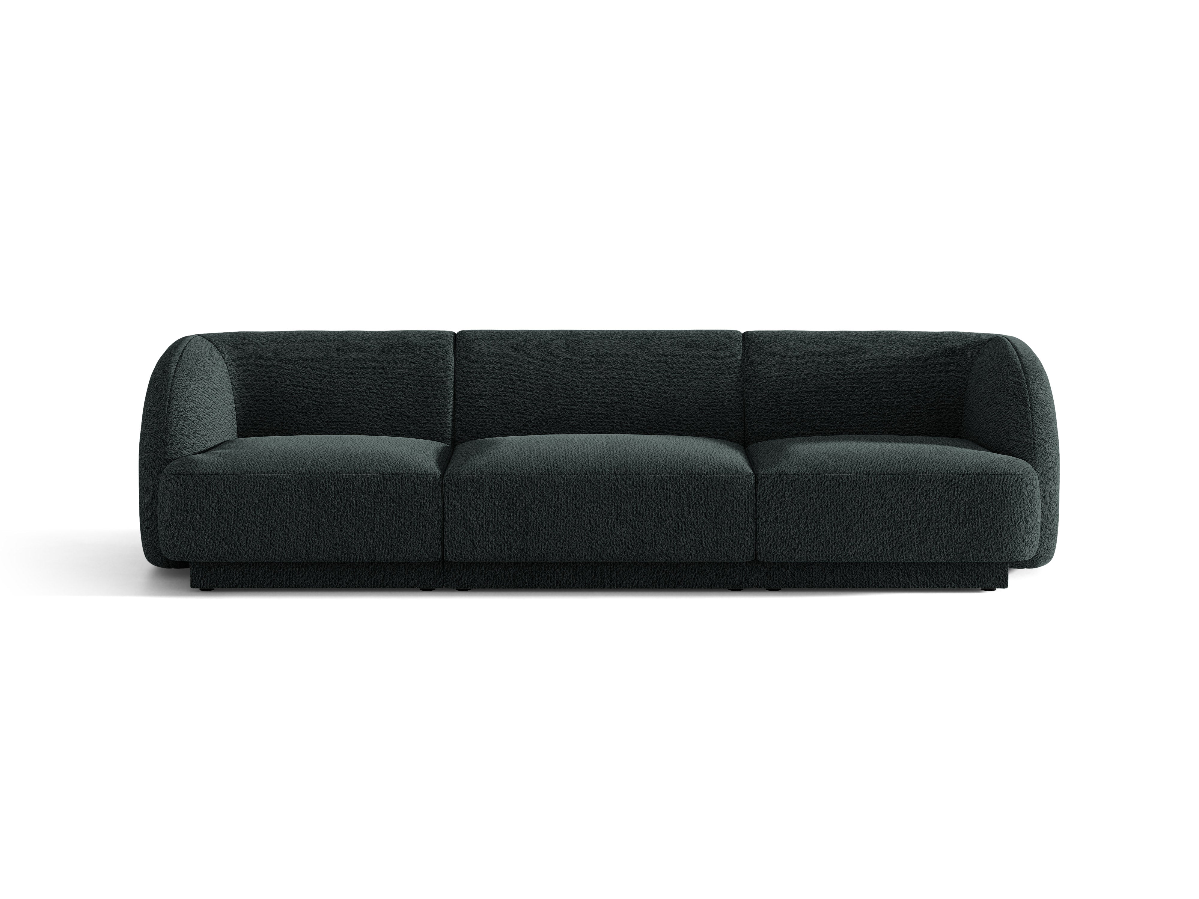 Sofa 3-Sitzer MILEY schwarzes Boucle