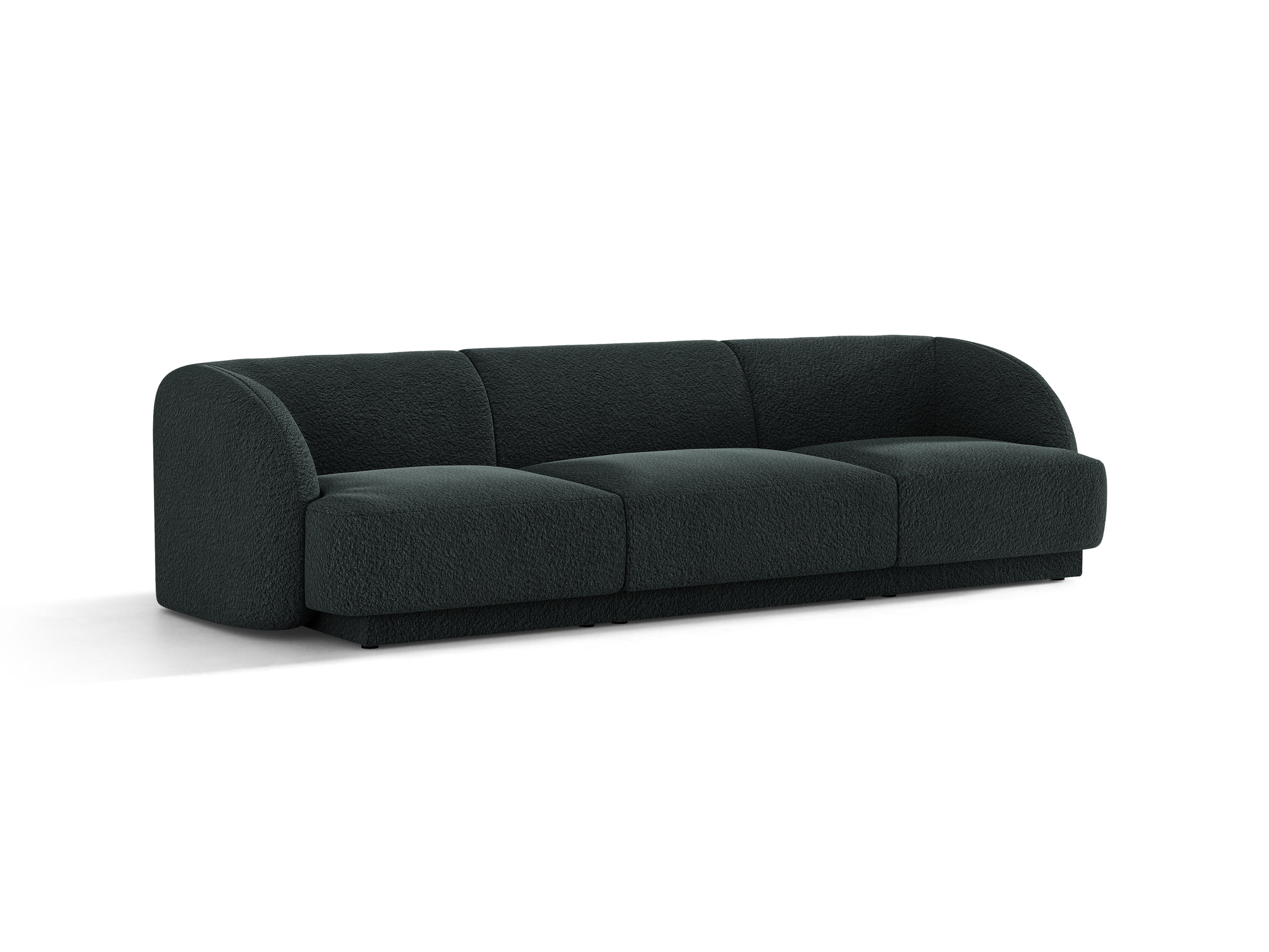 Sofa 3-Sitzer MILEY schwarzes Boucle