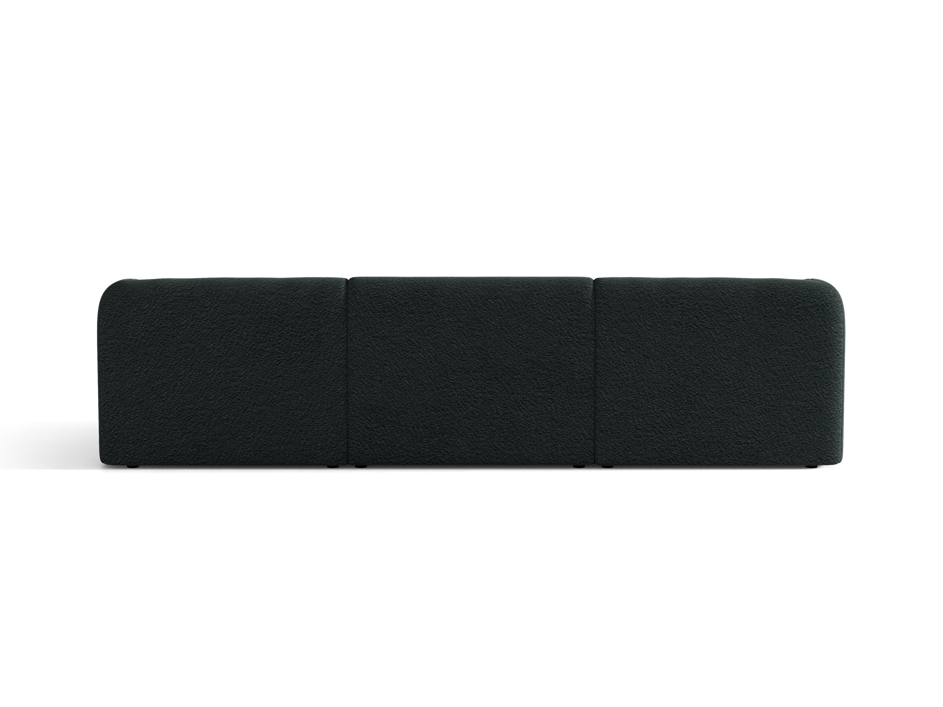 Sofa 3-Sitzer MILEY schwarzes Boucle