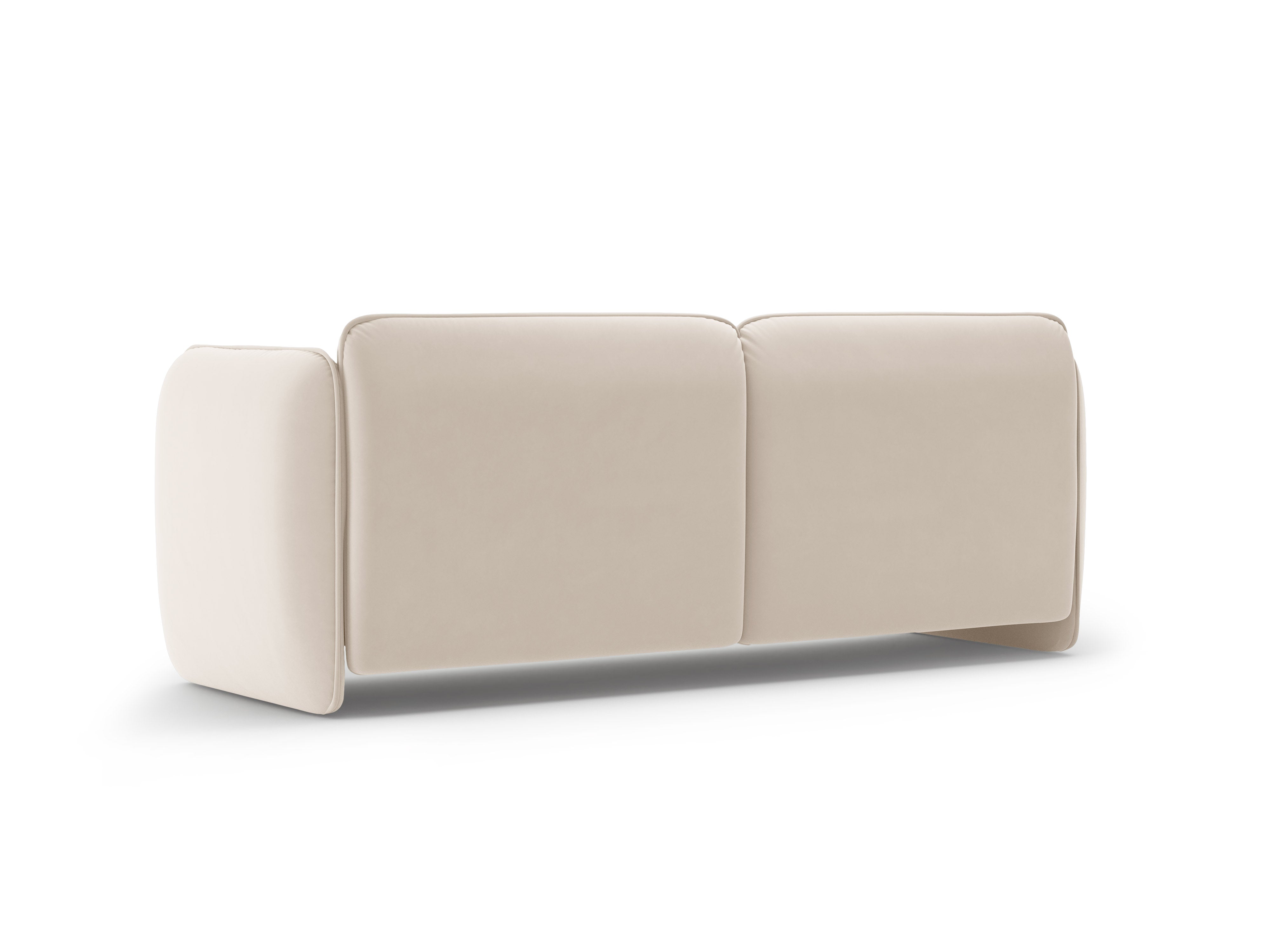 Sofa für 3 Personen aus Samt GEORGIA in Hellbeige