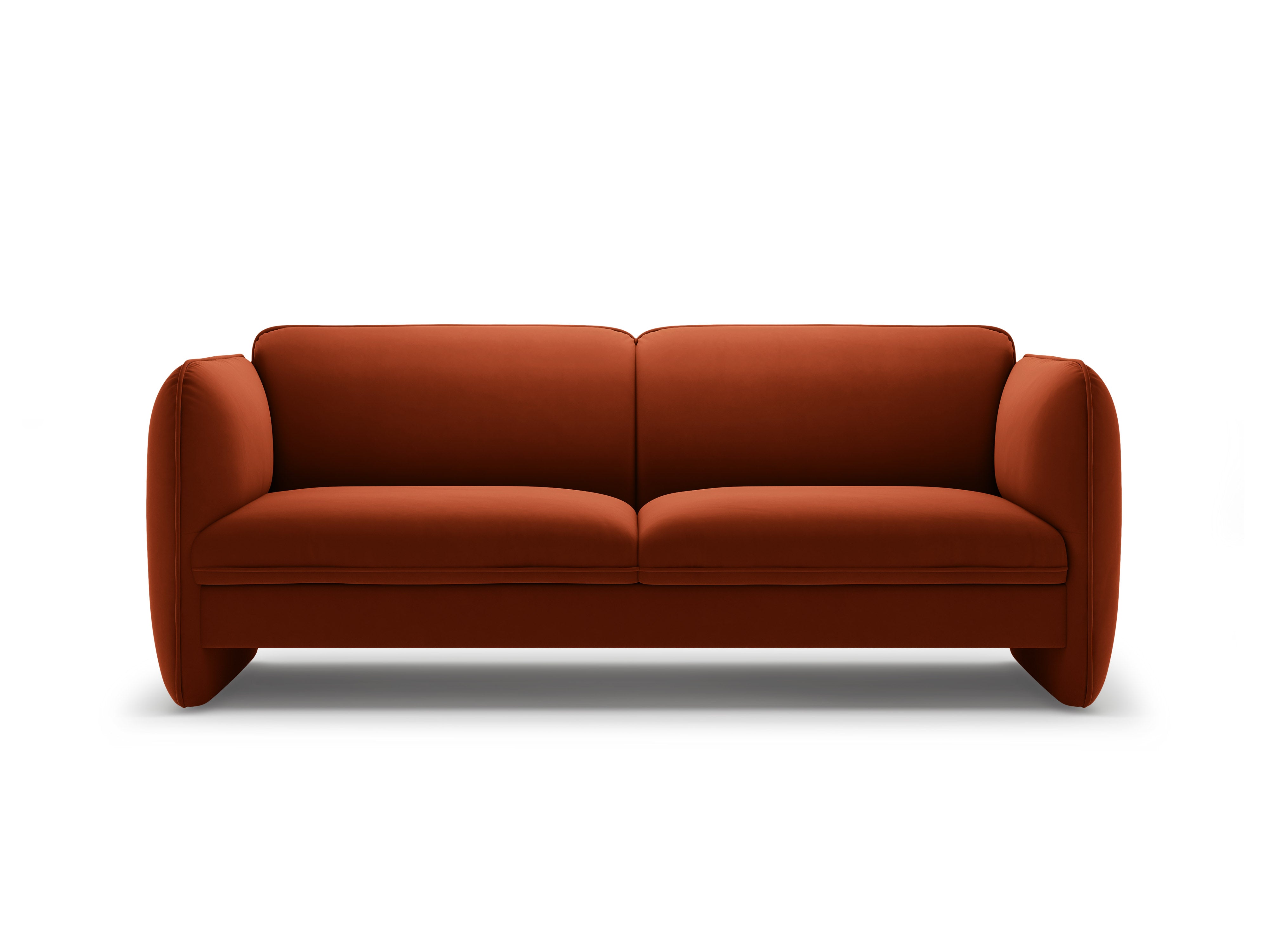 Sofa 3-osobowa aksamitna GEORGIA kasztanowy