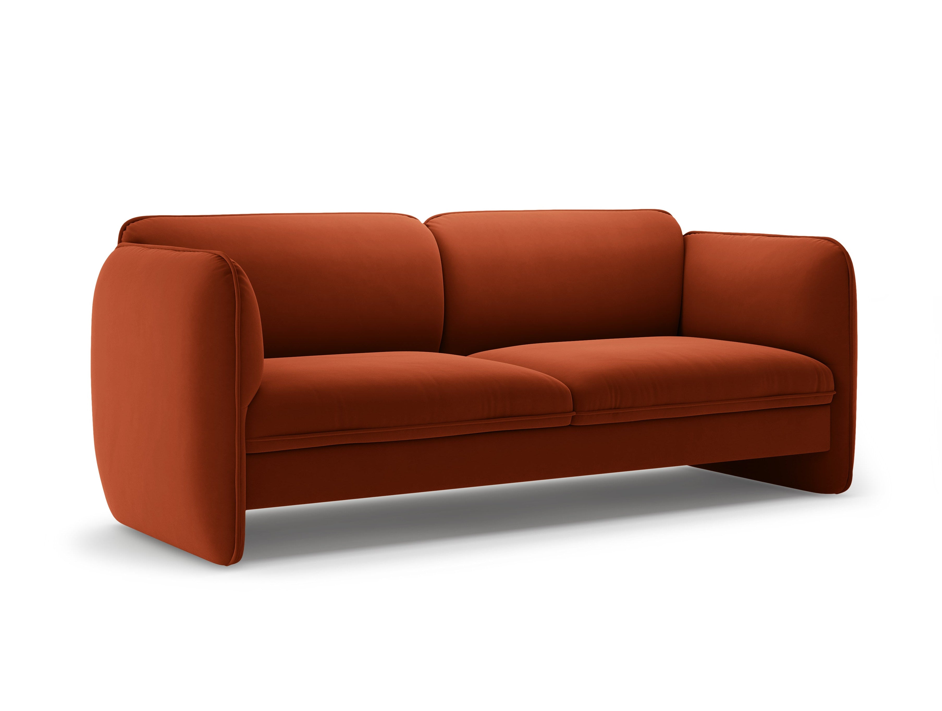 Sofa 3-osobowa aksamitna GEORGIA kasztanowy