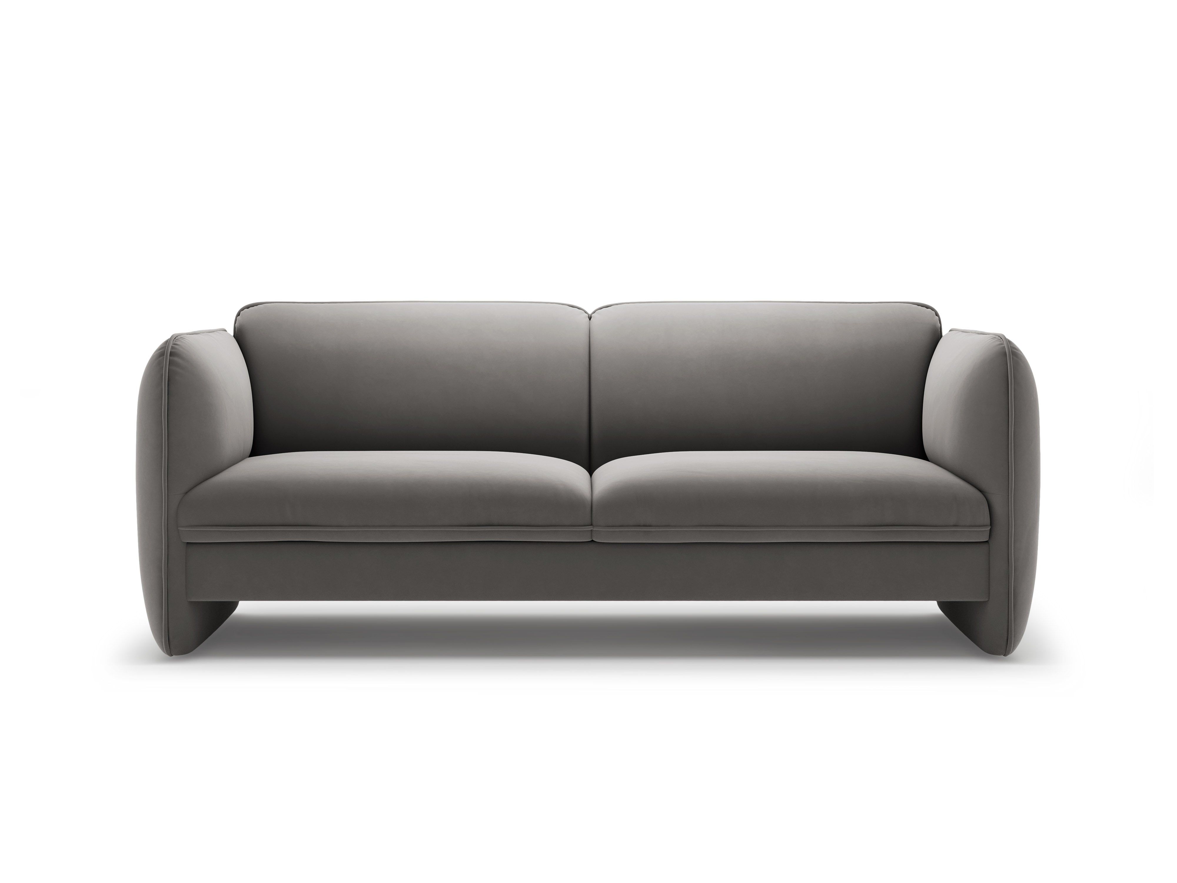 Sofa für 3 Personen aus Samt GEORGIA in Grau