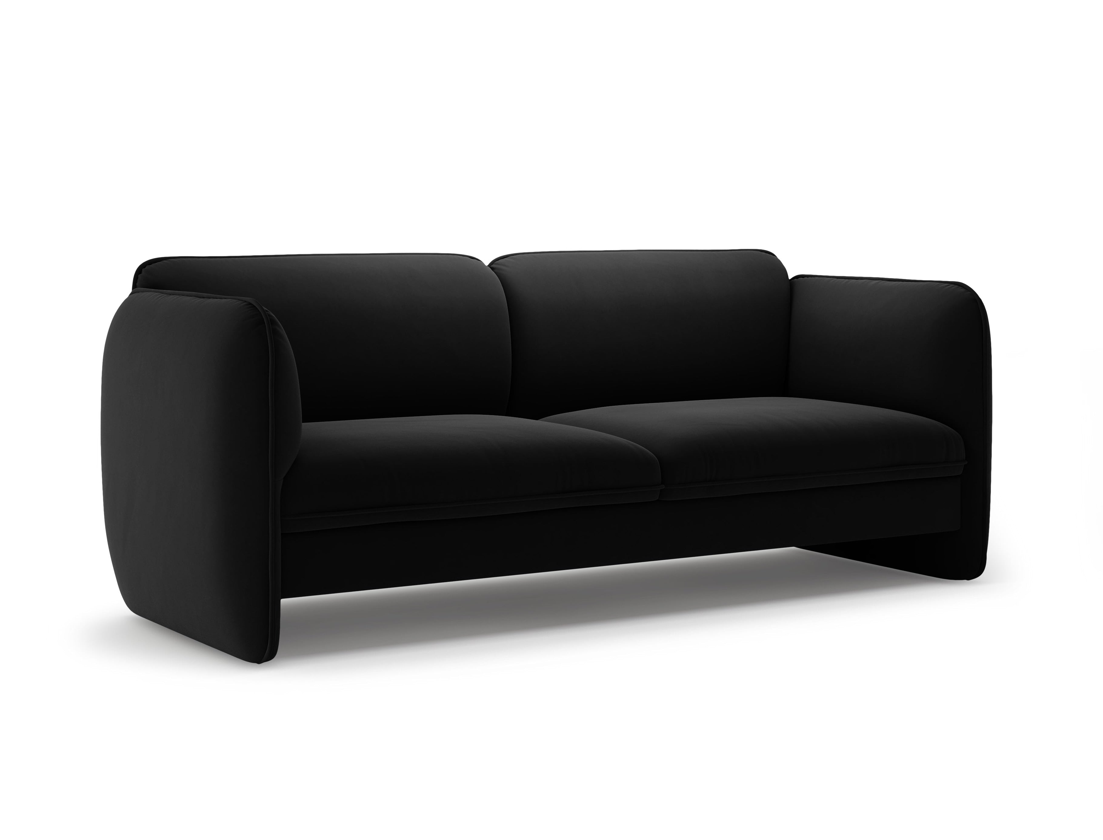 Sofa 3-osobowa aksamitna GEORGIA czarny