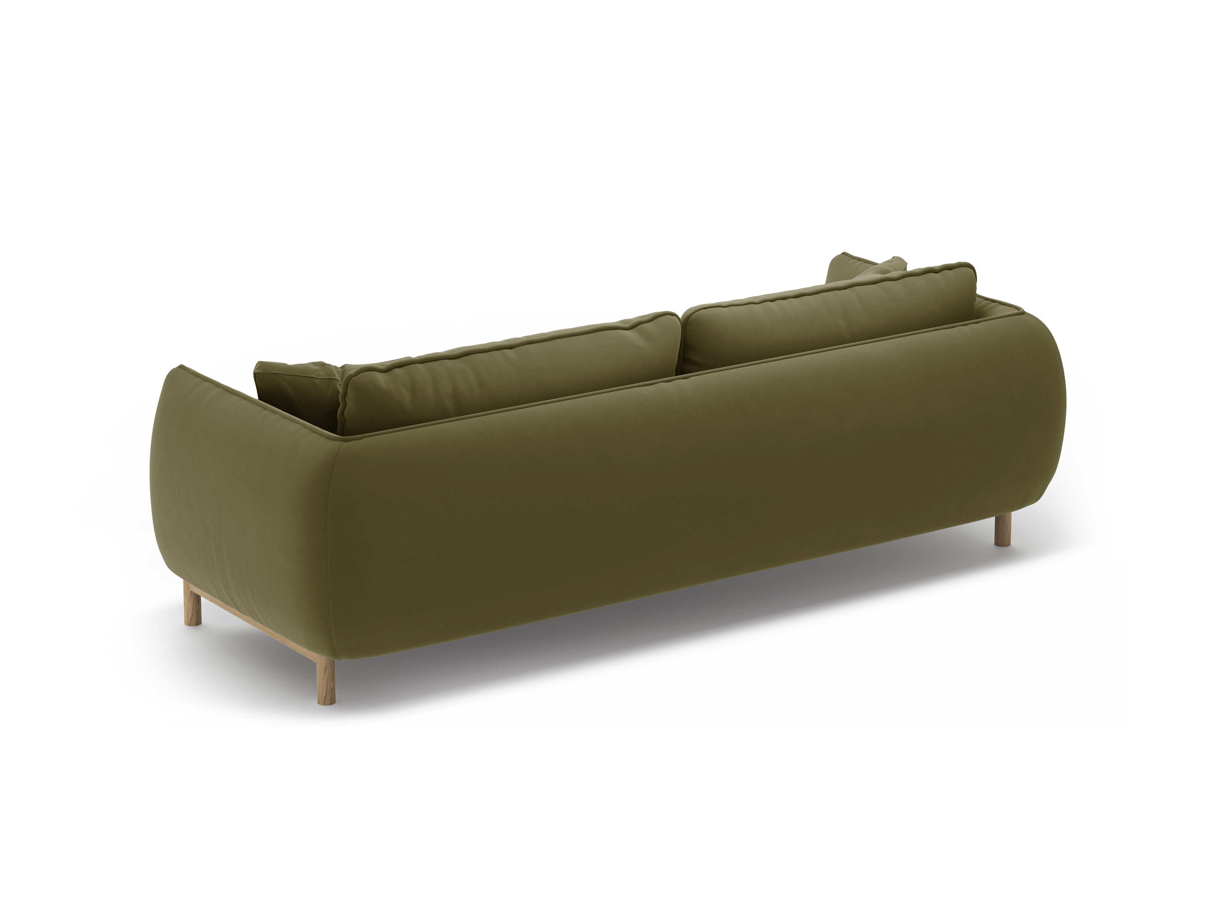 Sofa aus Samt 3-sitzig ADA hellgrün