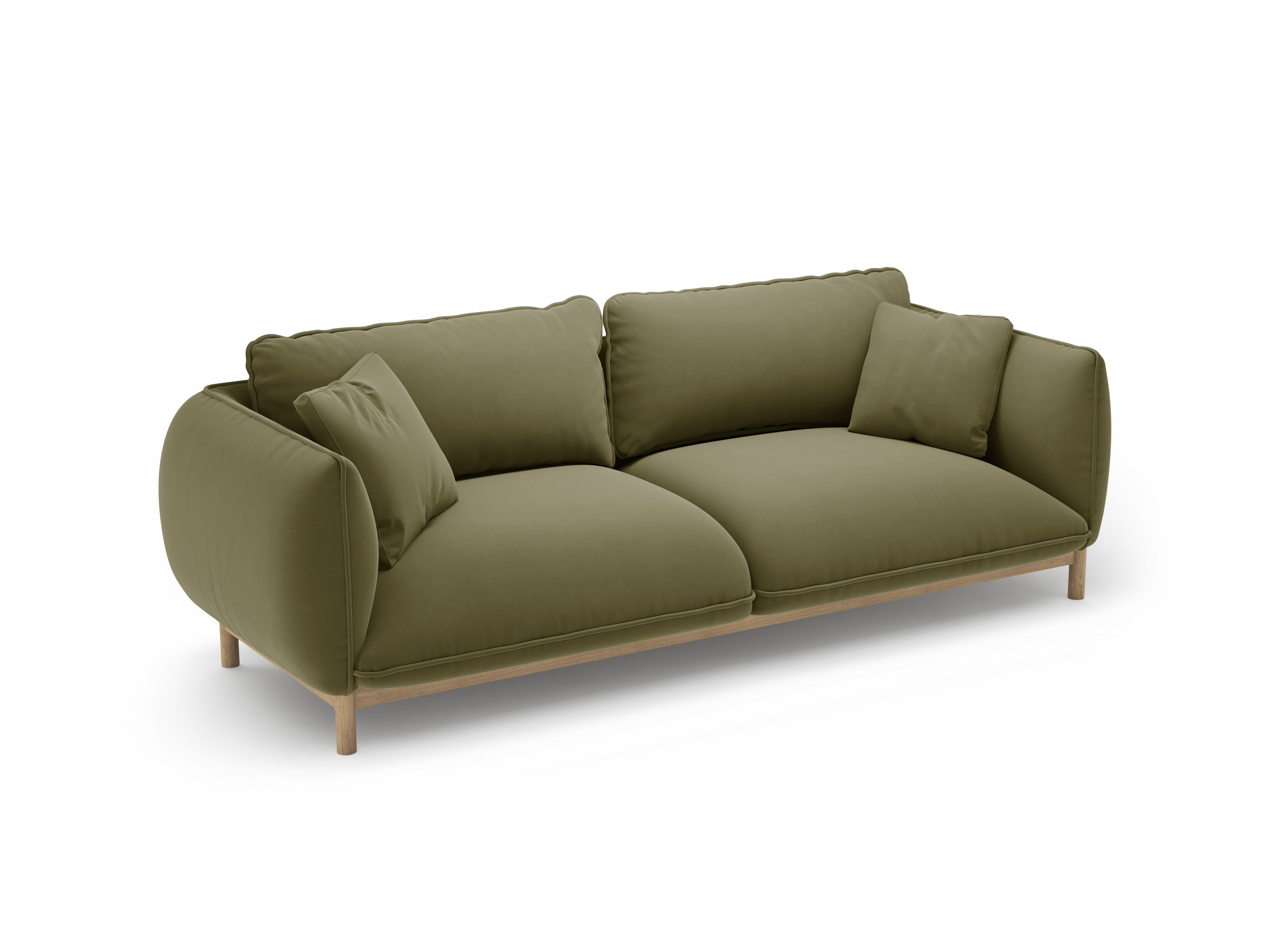 Sofa aus Samt 3-sitzig ADA hellgrün