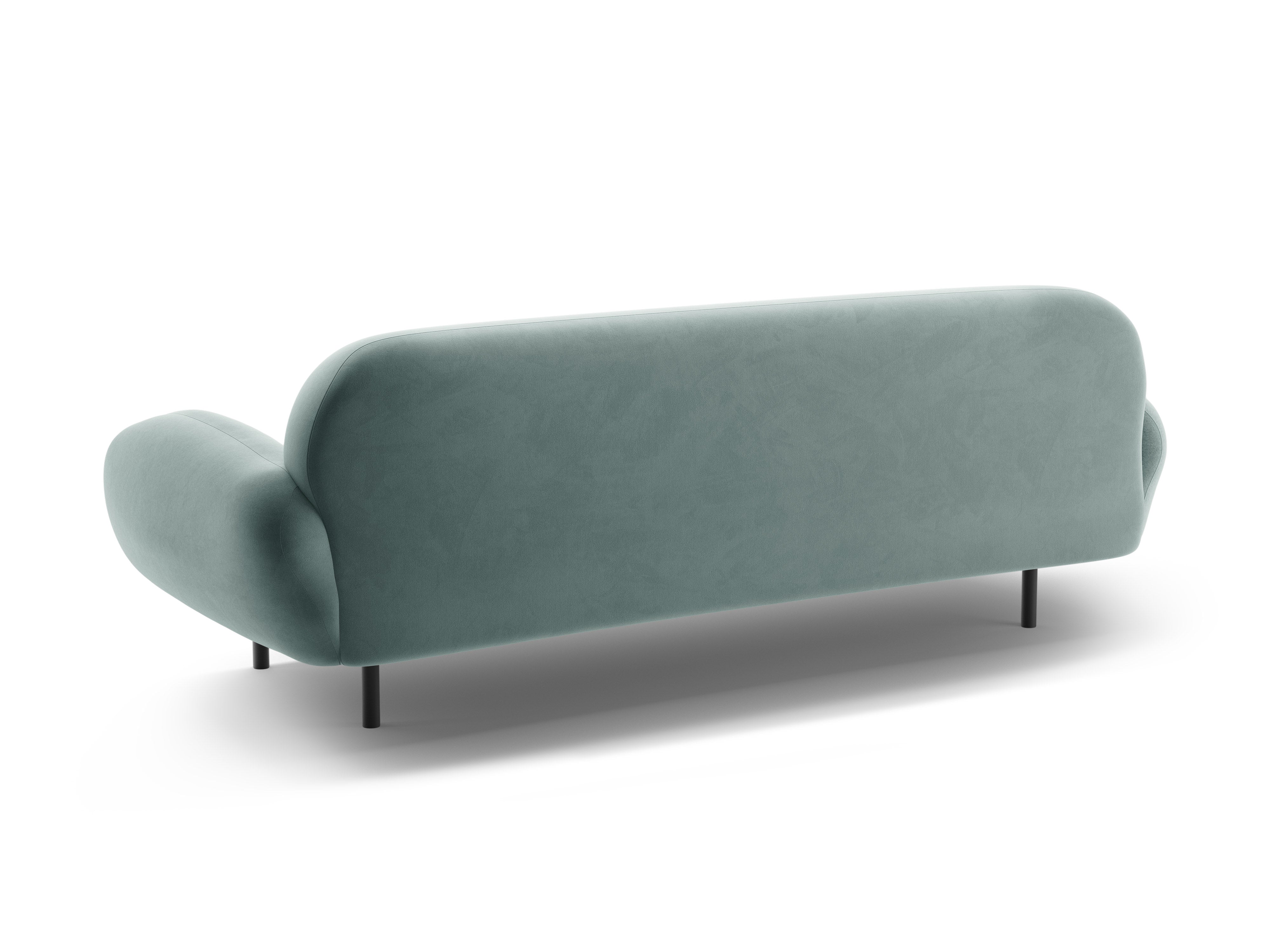 Velvet 3-Seater Sofa POPPY Light Blue