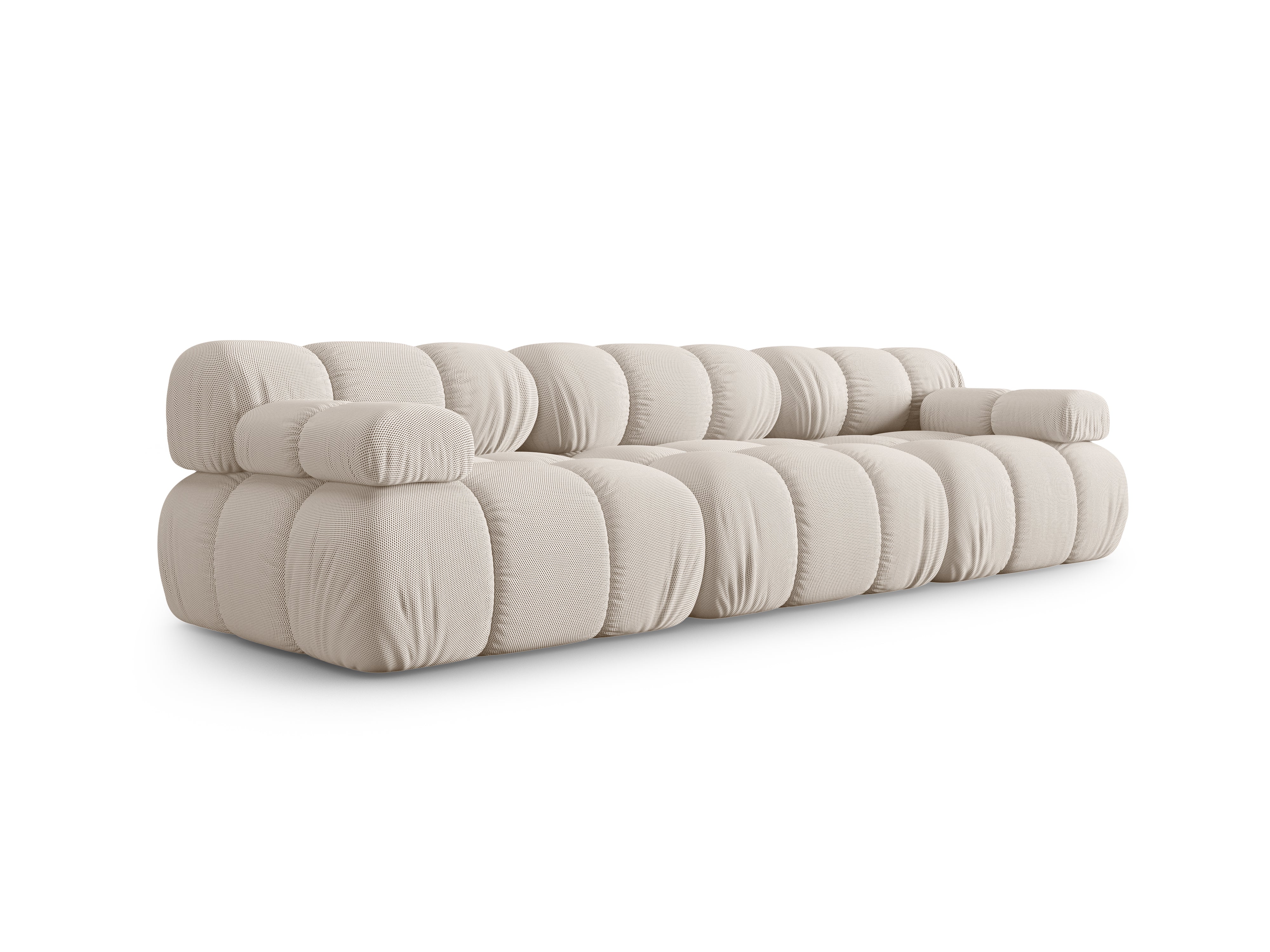 Modulares 3-Sitzer-Sofa BELLIS in beigem 3D-Stoff