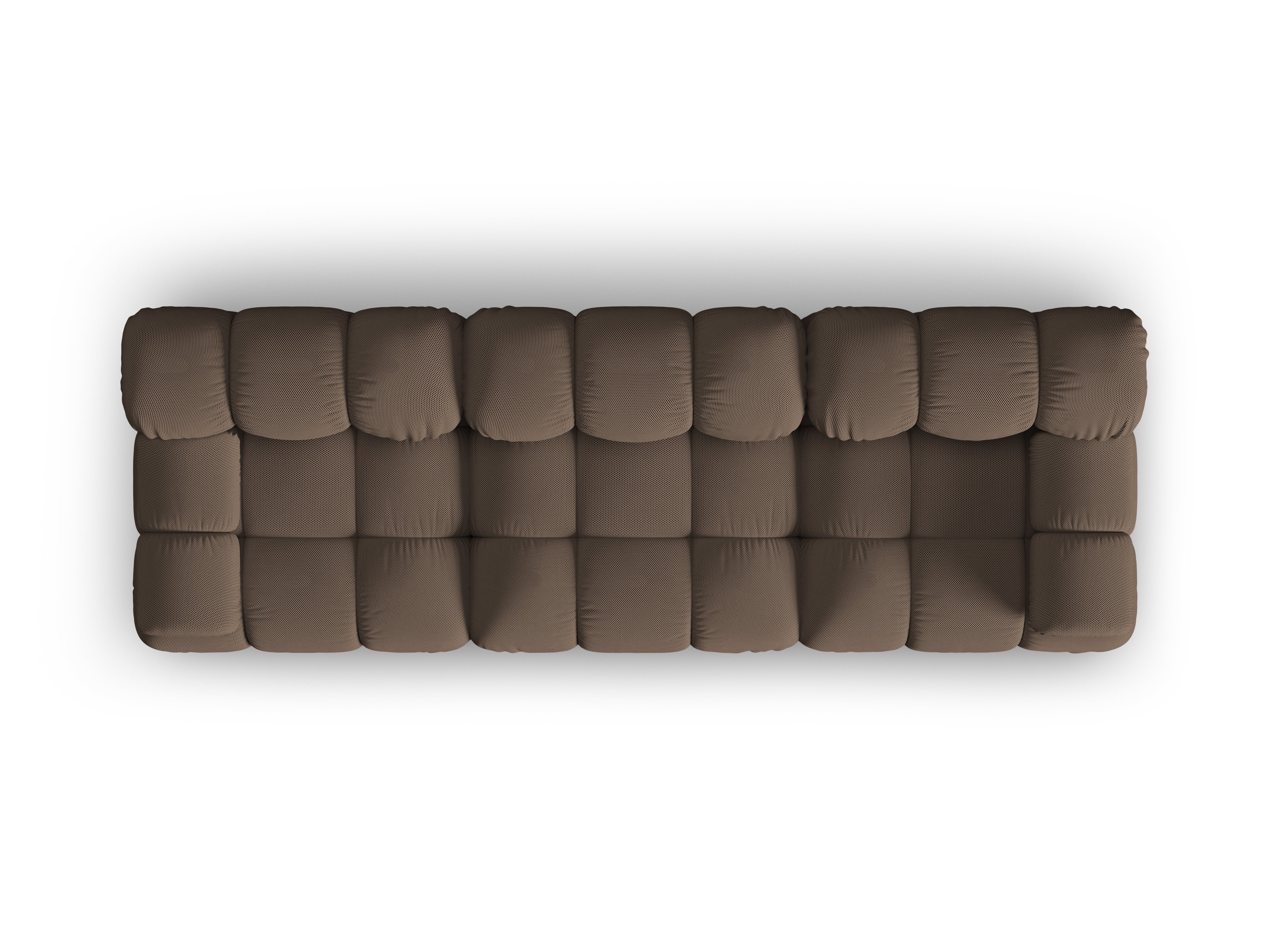 Modulares 3-Sitzer-Sofa BELLIS in braunem 3D-Stoff