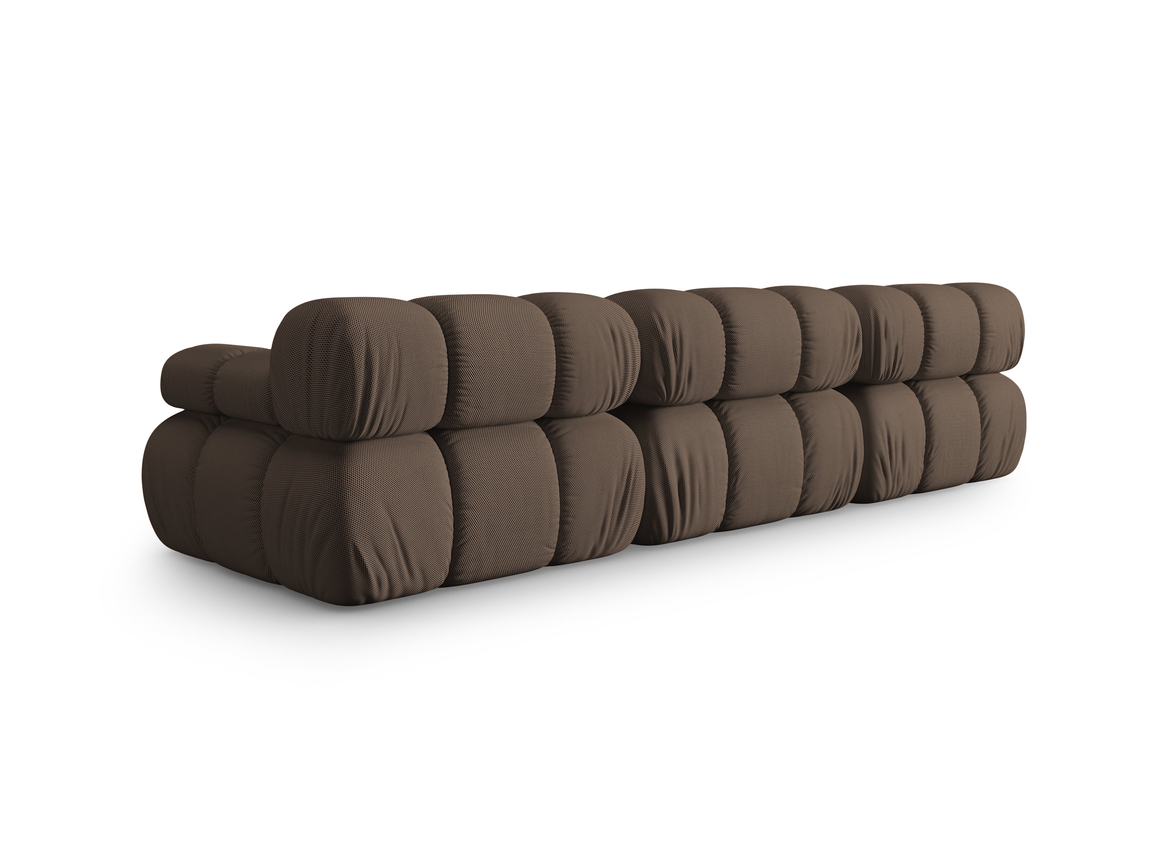 Modulares 3-Sitzer-Sofa BELLIS in braunem 3D-Stoff