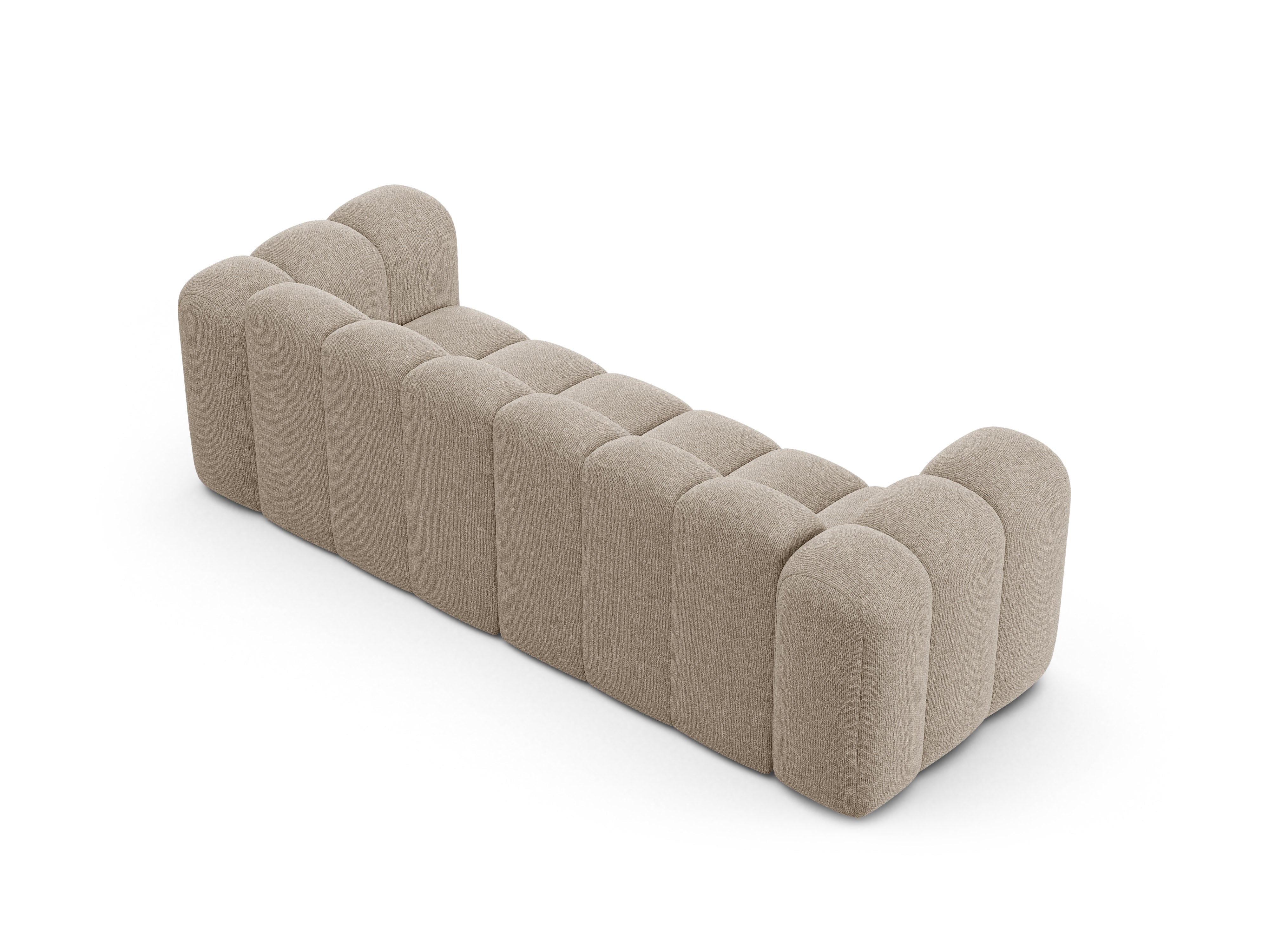 Sofa 3-osobowa LUPINE beżowy szenil do salonu – Micadoni