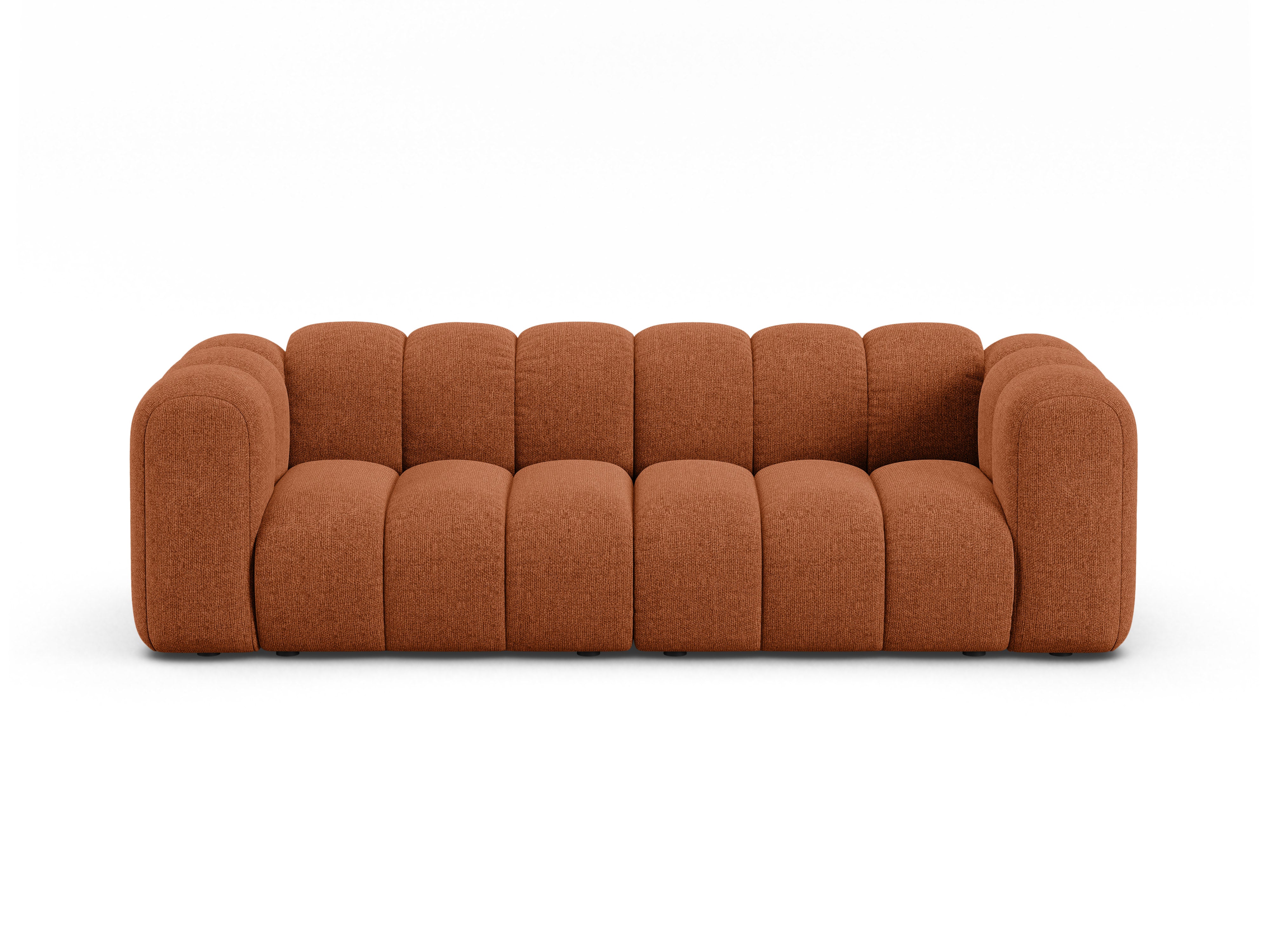 Sofa 3-sitzig LUPINE ziegelrot Chenille