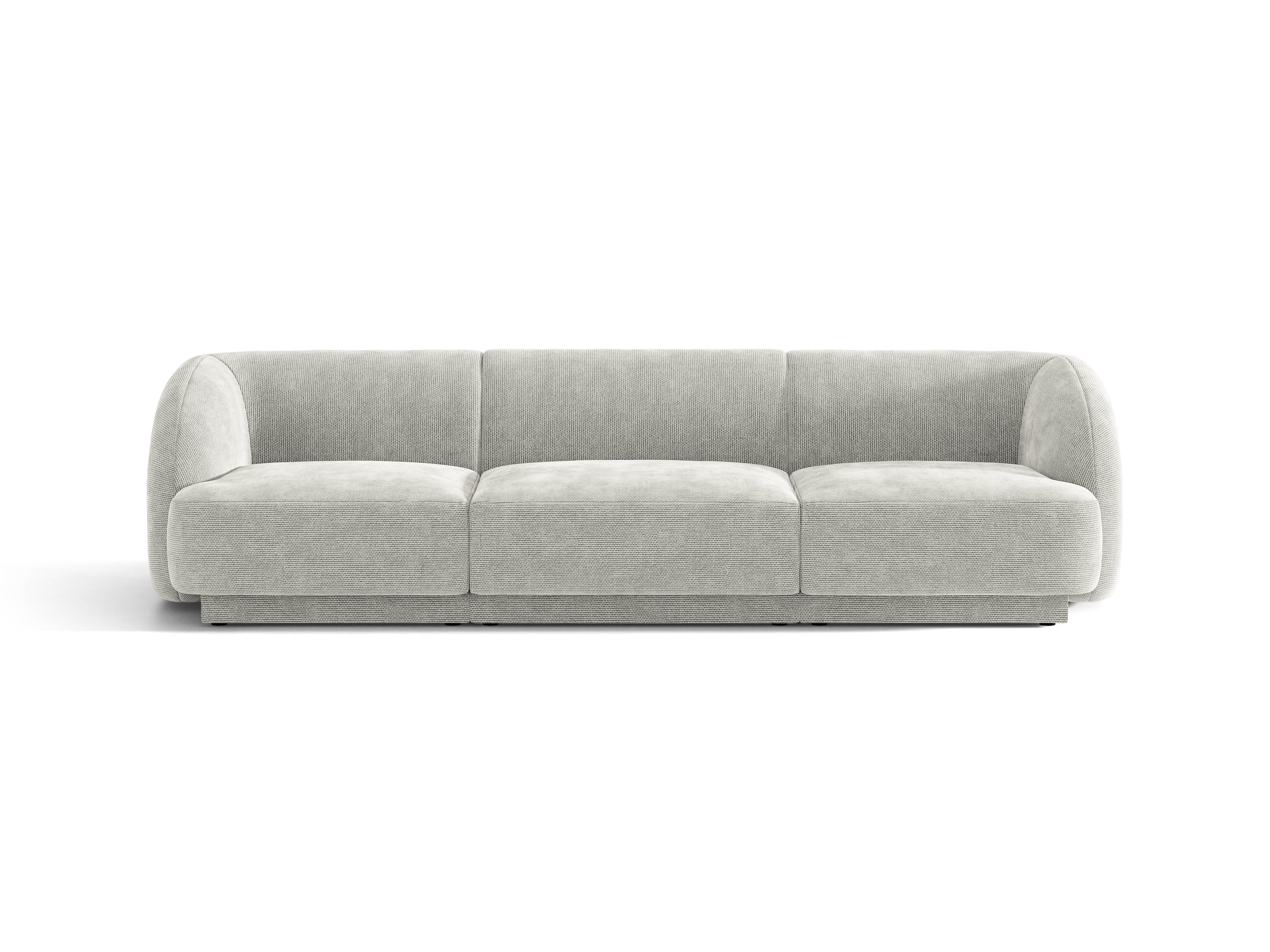 Sofa 3-sitzig MILEY graues Chenille