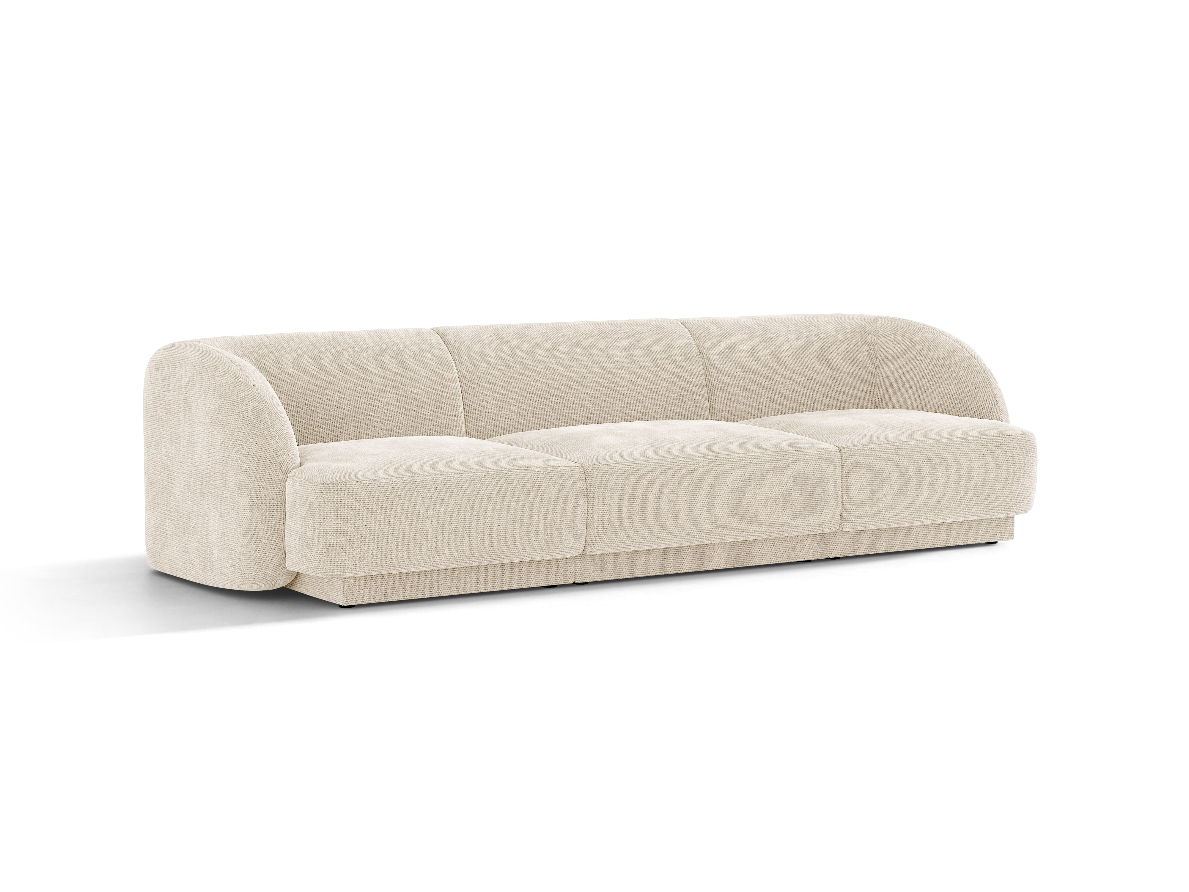 Sofa 3-Sitzer MILEY Elfenbein Chenille