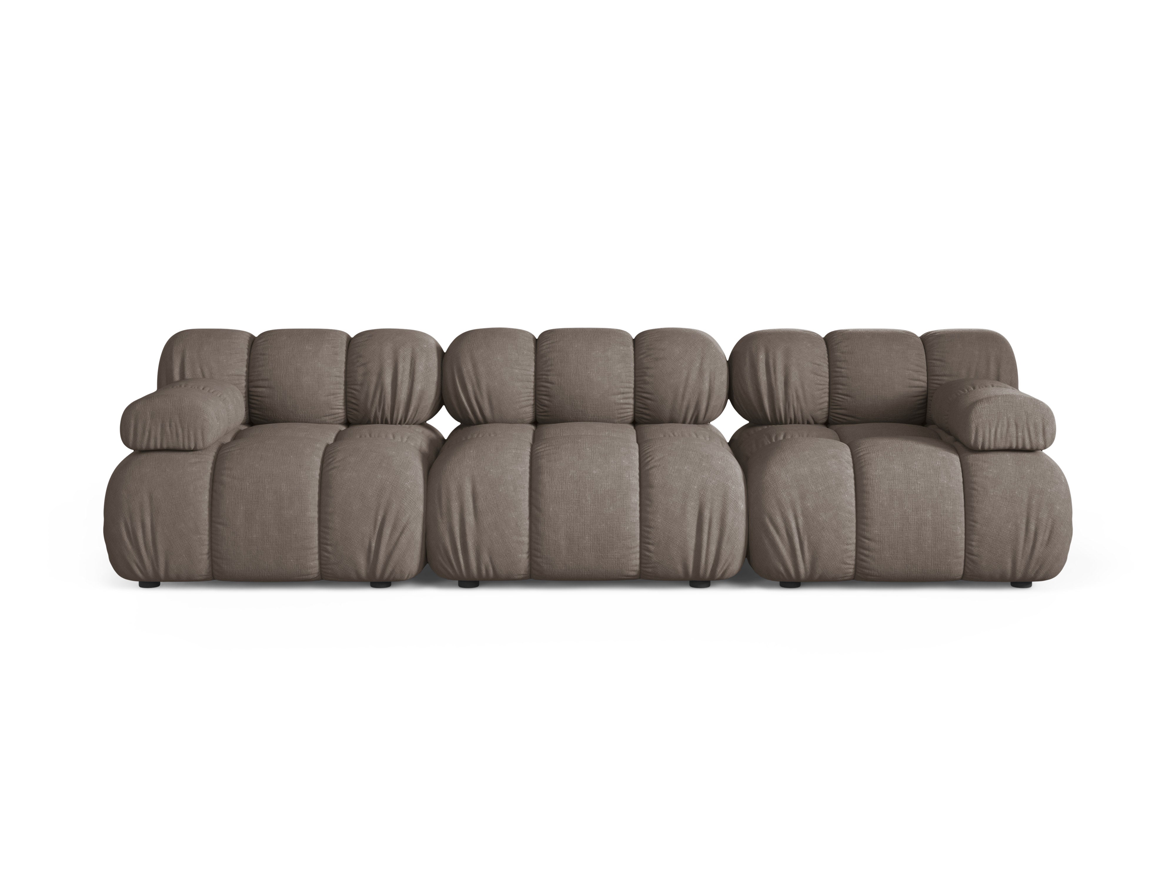 Modulares 3-Sitzer Sofa BELLIS in dunklem Cappuccino
