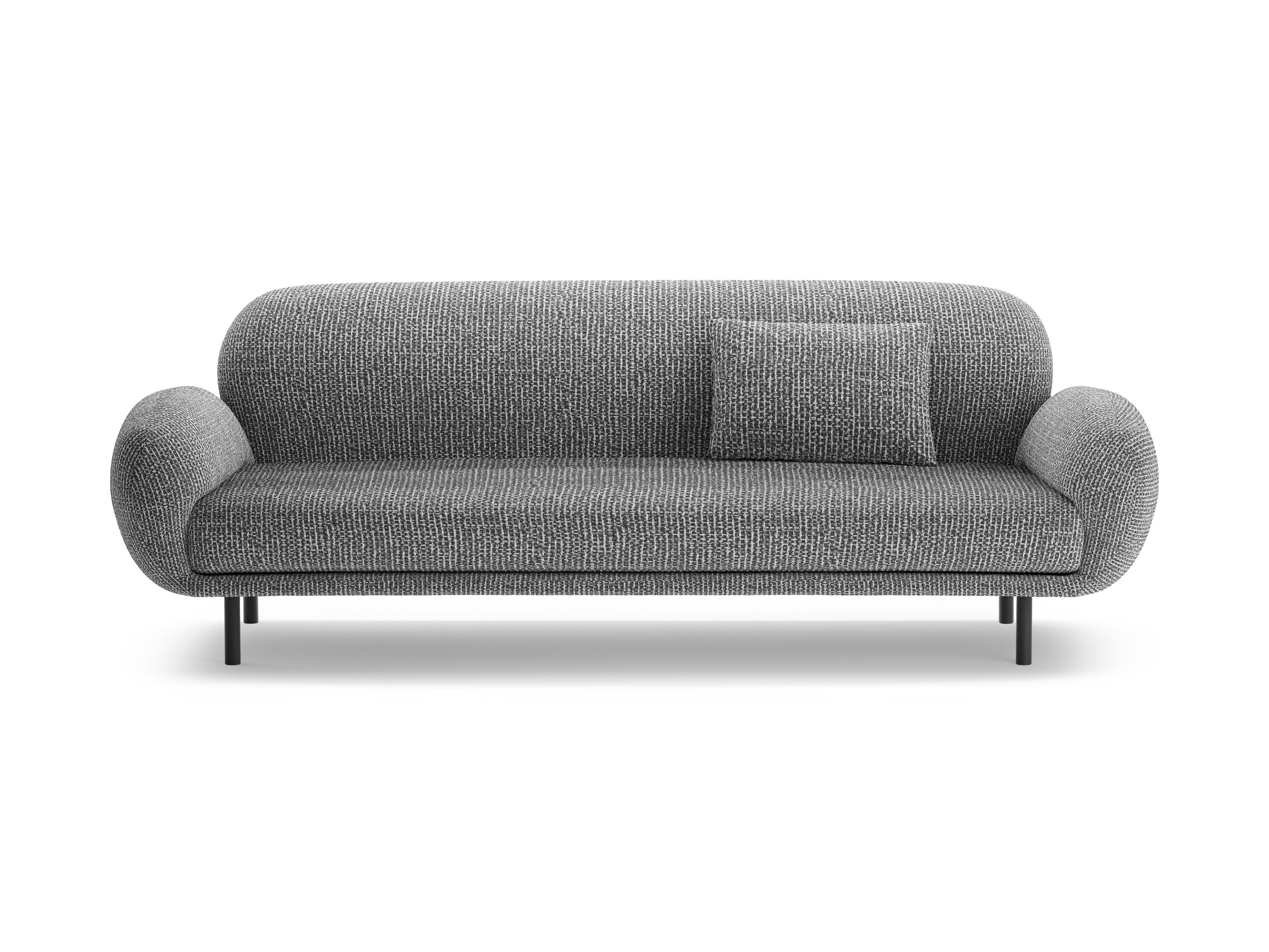 Sofa 3-Sitzer POPPY dunkelgrau Chenille