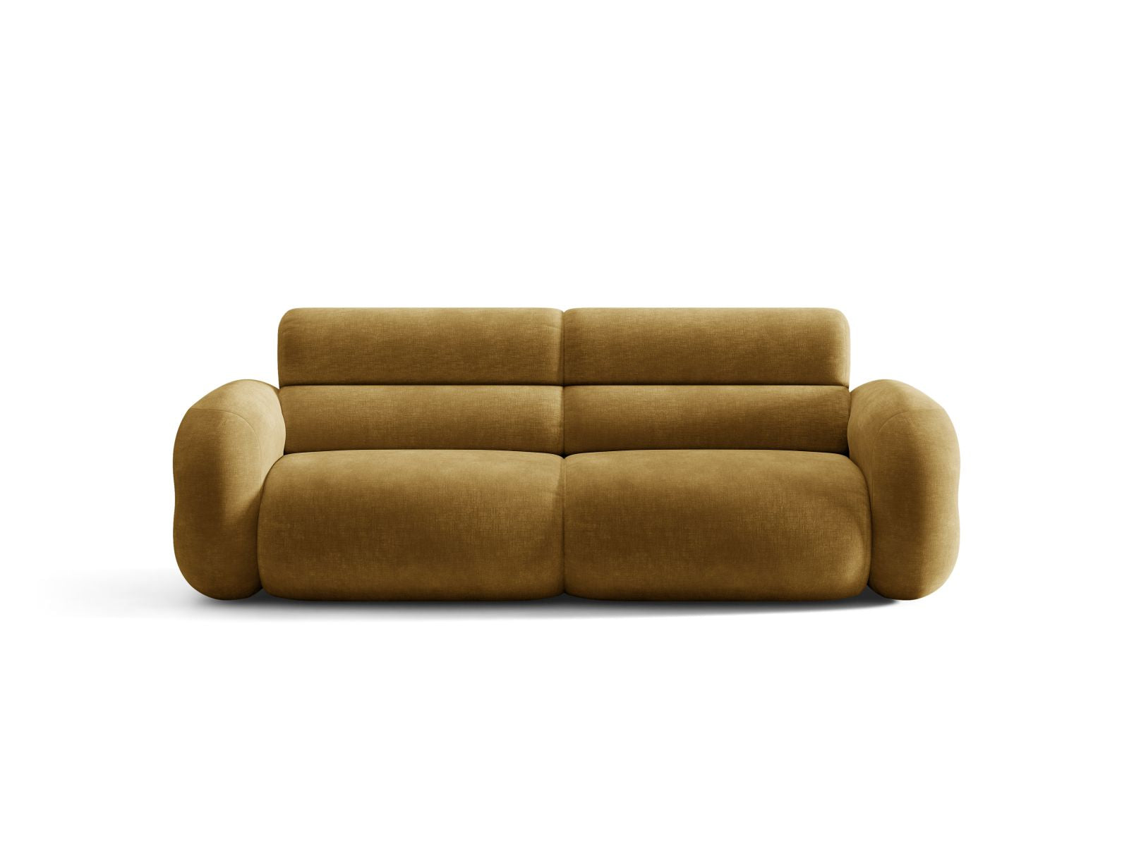Sofa für 3 Personen NEO in senfgelbem Chenille