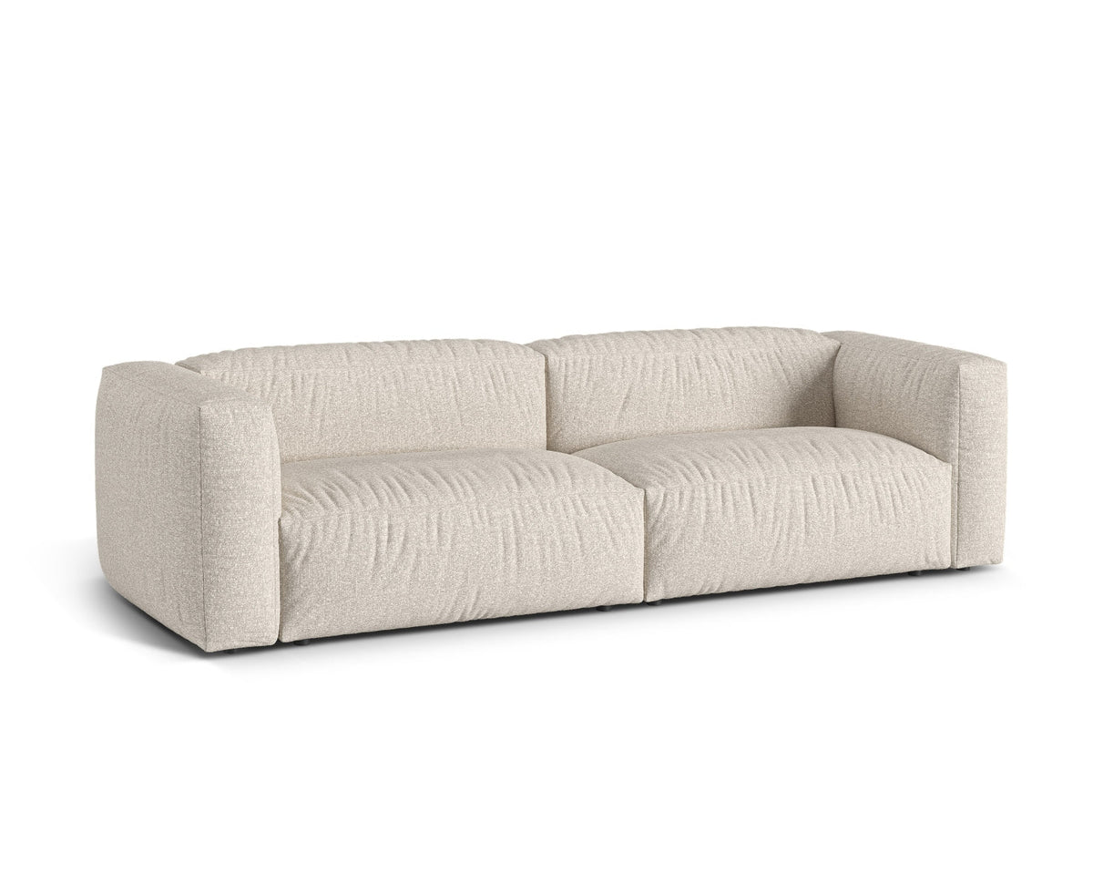 Sofa 3-osobowa MARTINA beżowy boucle – ujęcie boczne