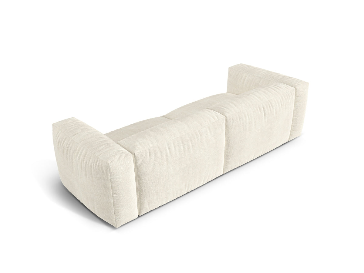 Sofa 3-osobowa MARTINA ecru boucle – ujęcie tylne
