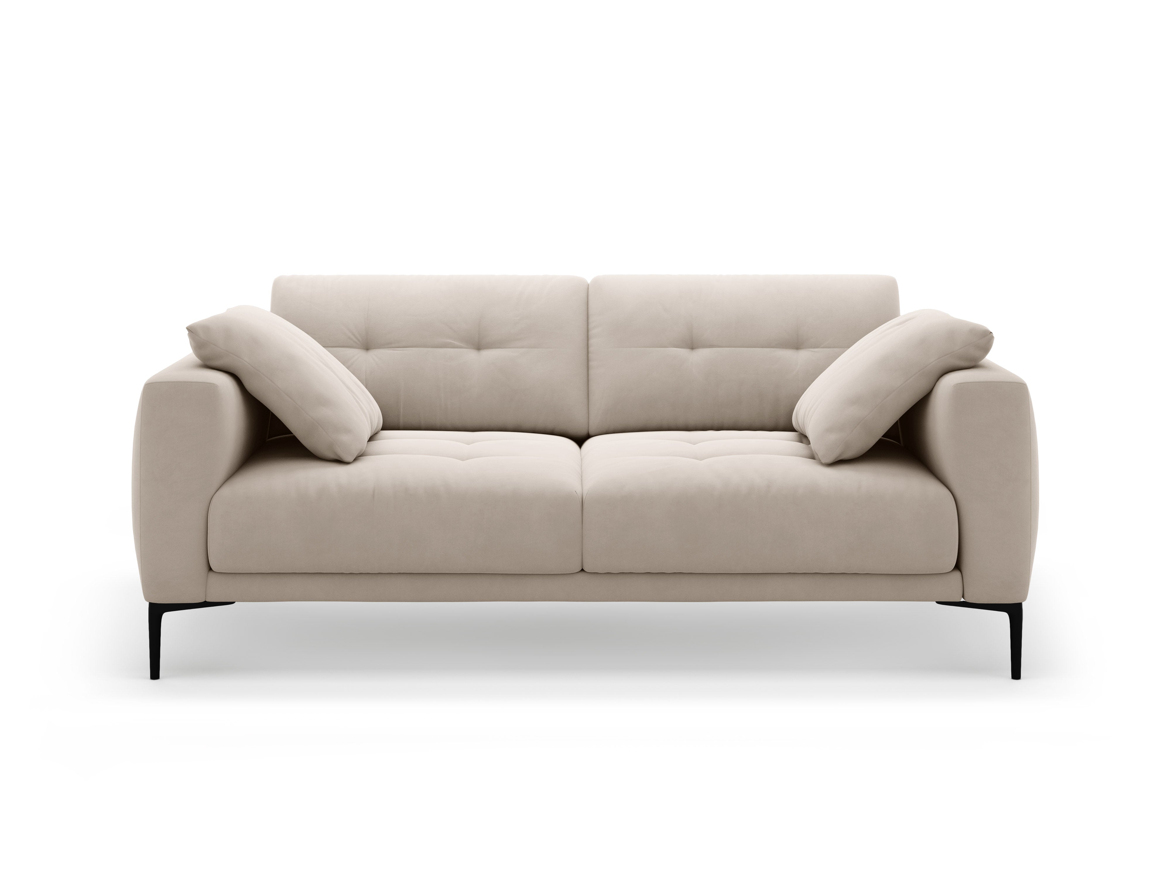 Sofa aksamitna 3-osobowa BEMY beige