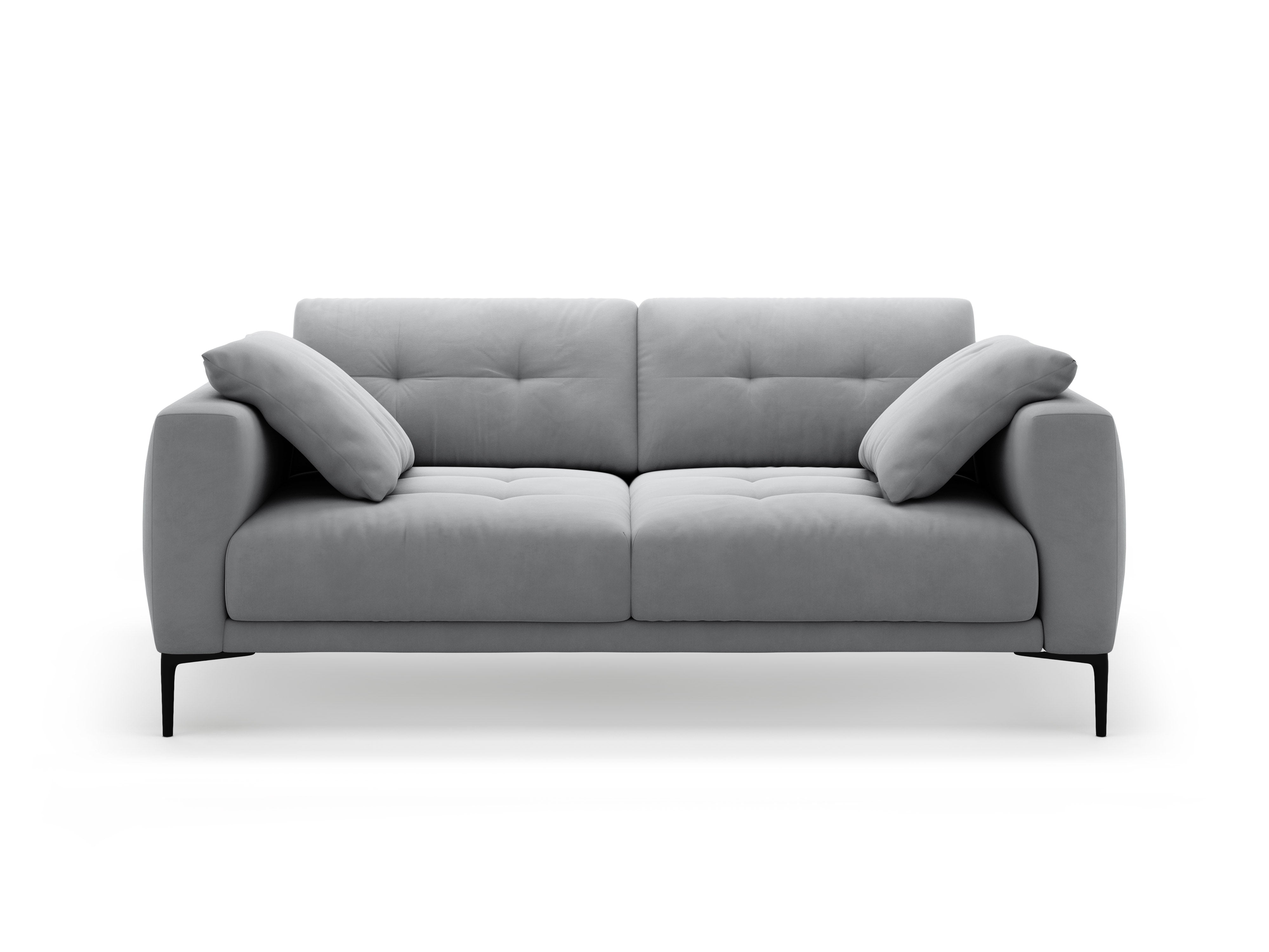 Velvet sofa 3-seater BEMY gray