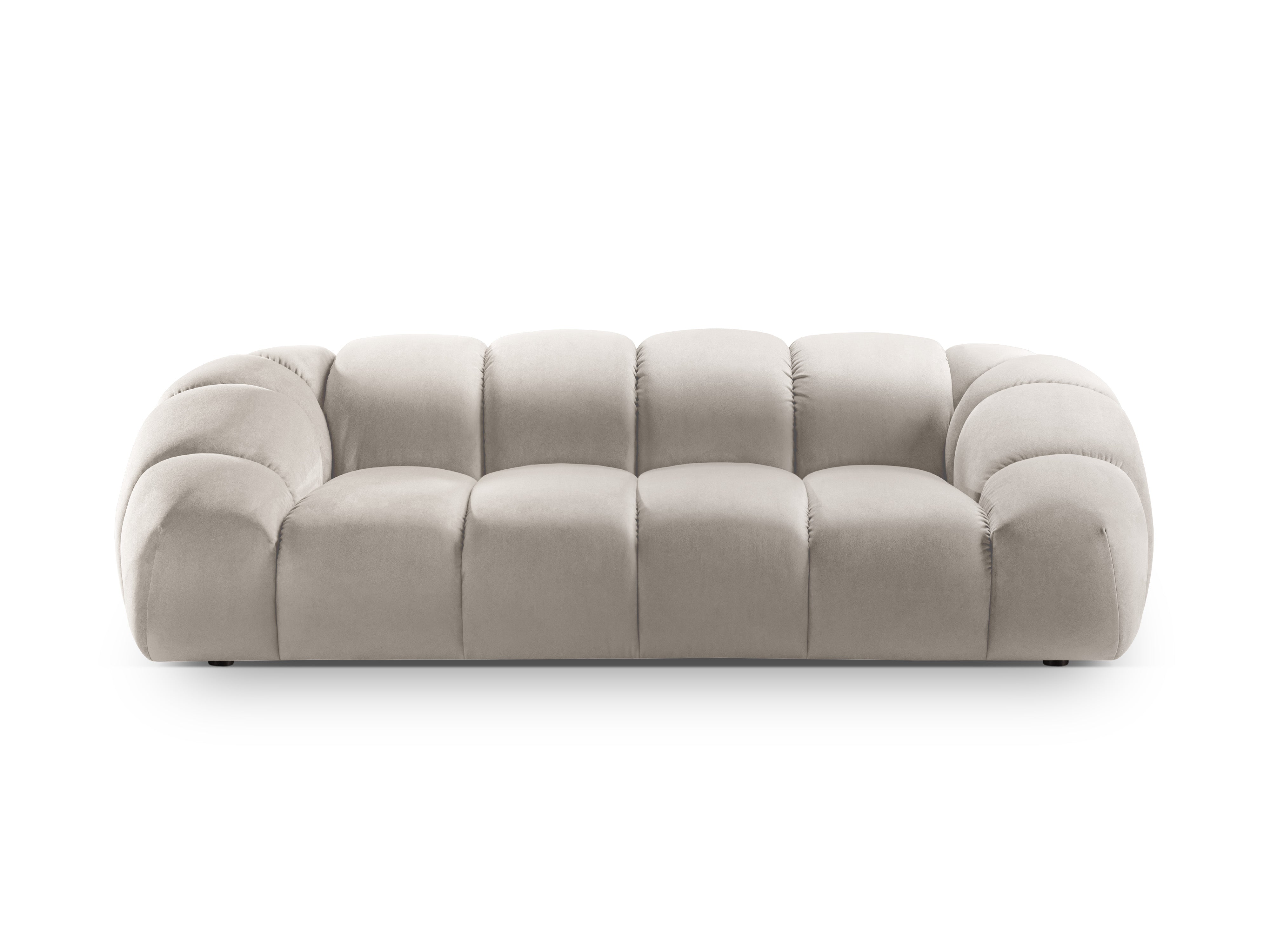 Diana 3-seater velvet sofa beige