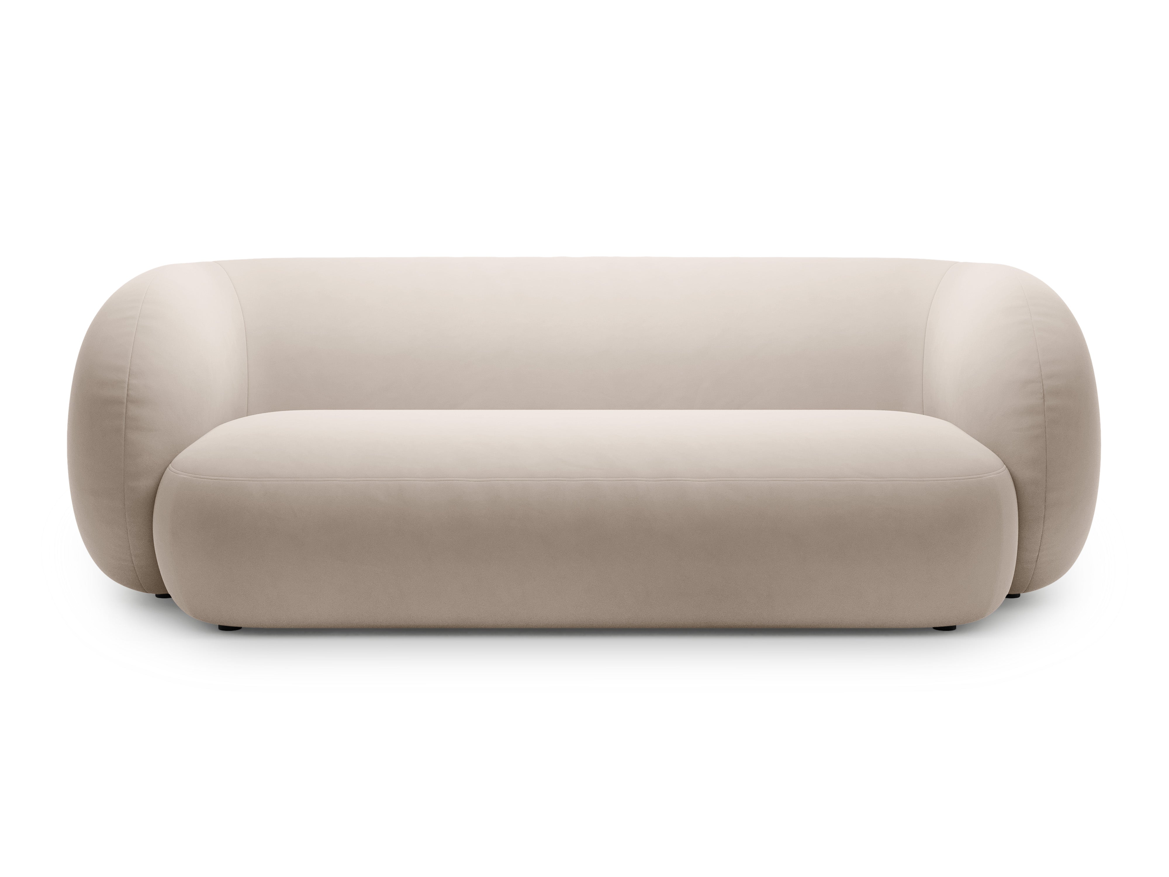Velvet 3-Seater Sofa KATE Beige