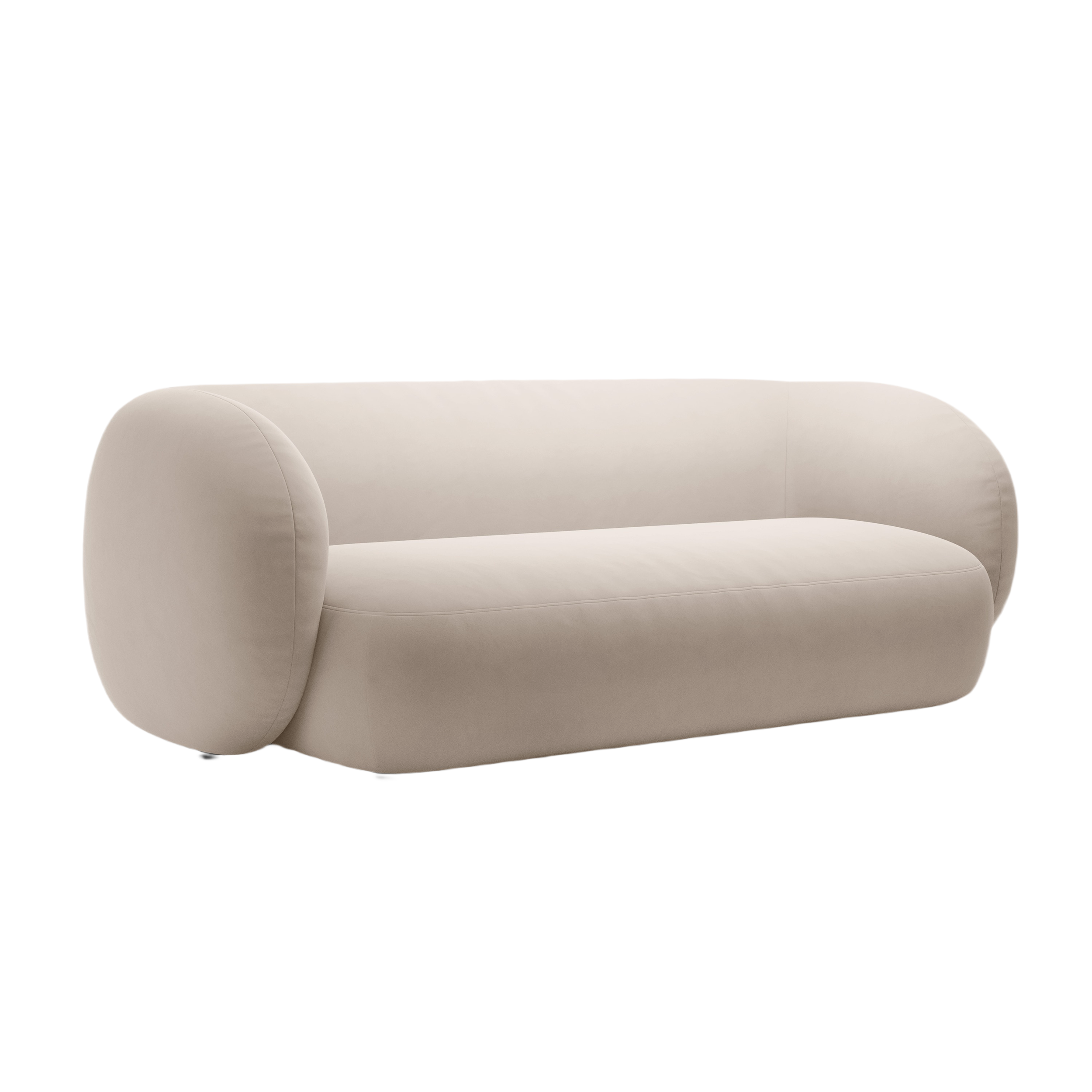 Velvet 3-Seater Sofa KATE Beige