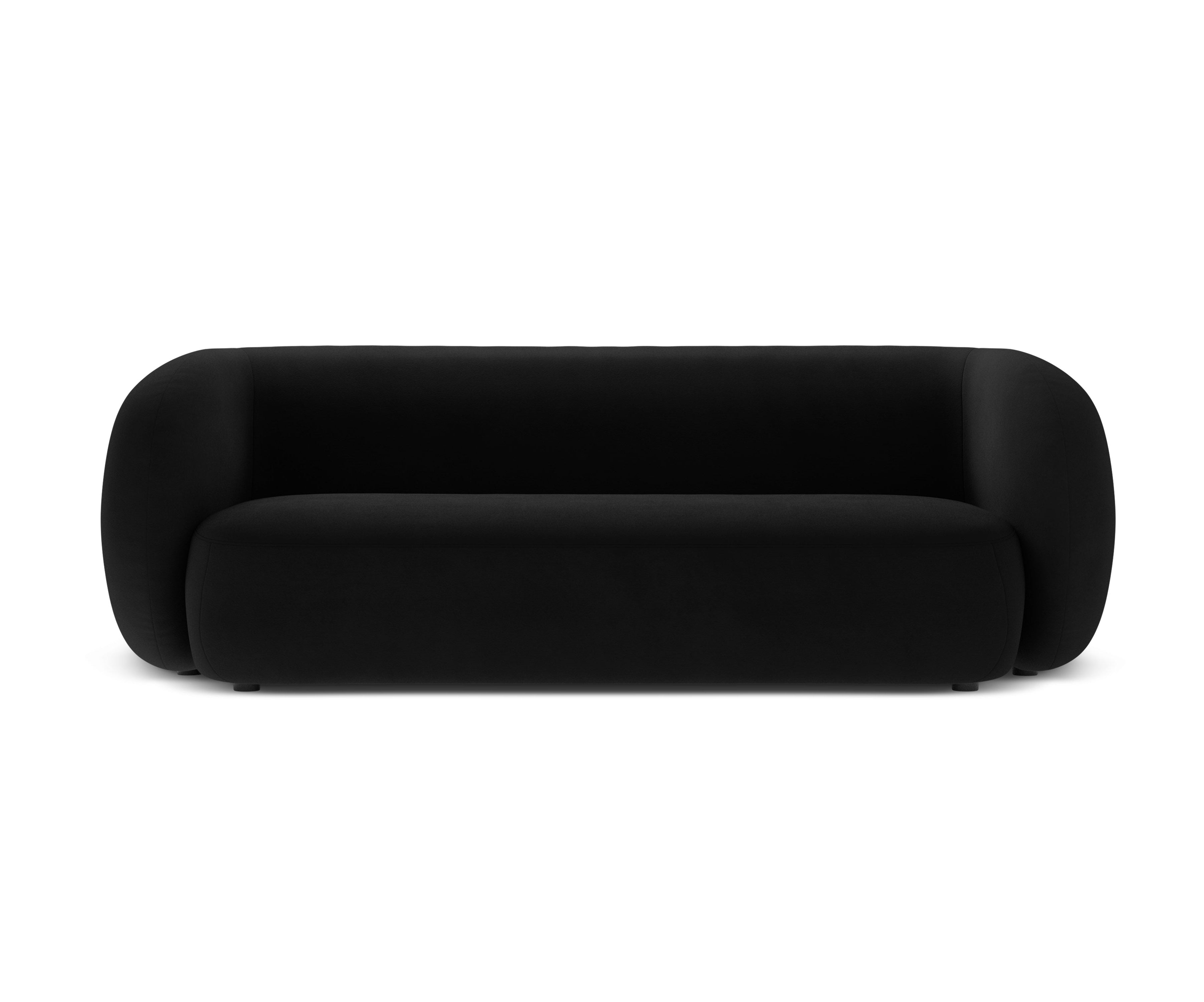 Sofa aus Samt für 3 Personen KATE in Schwarz