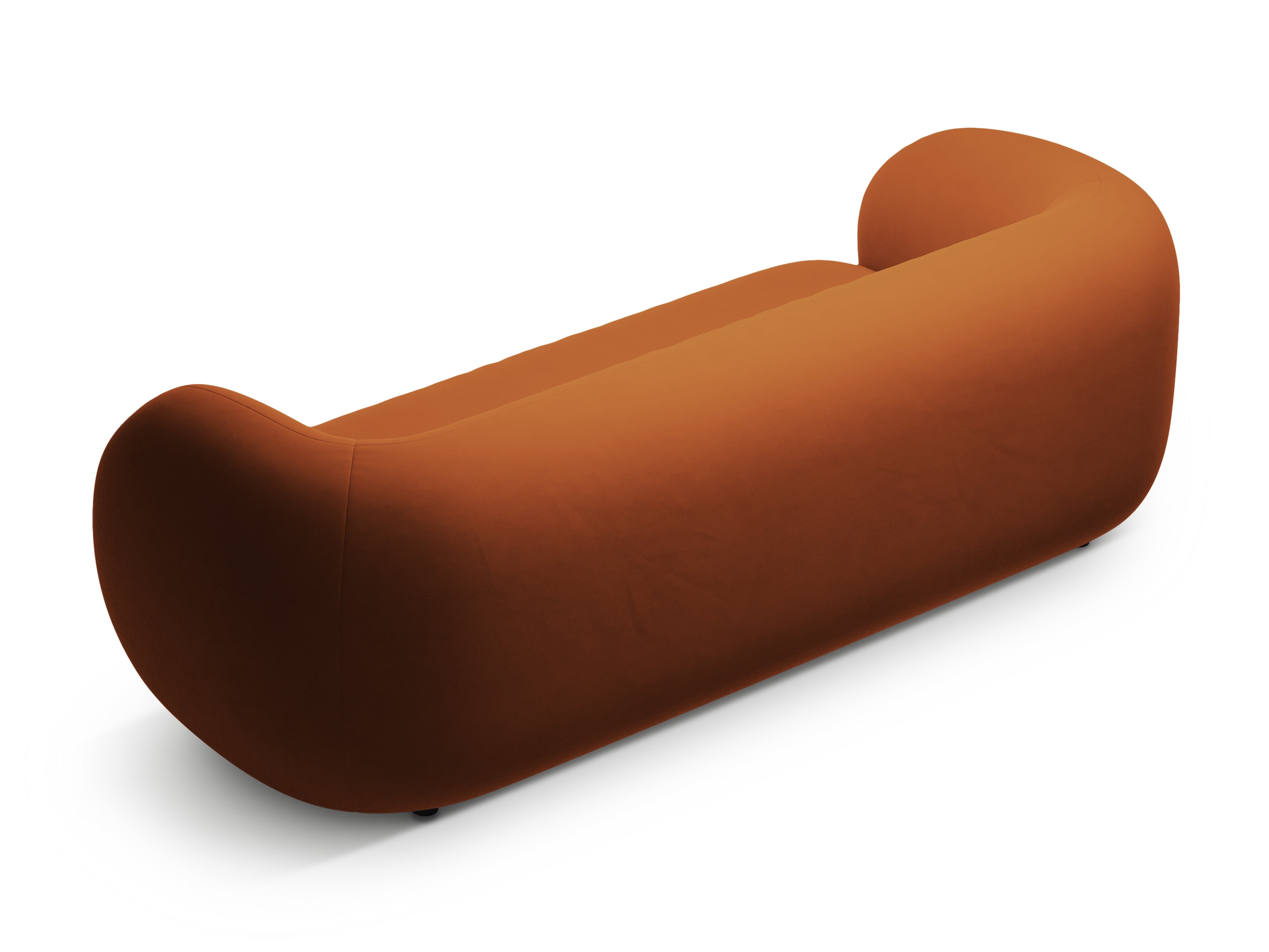 Sofa aus Samt 3-sitzig KATE terrakotta