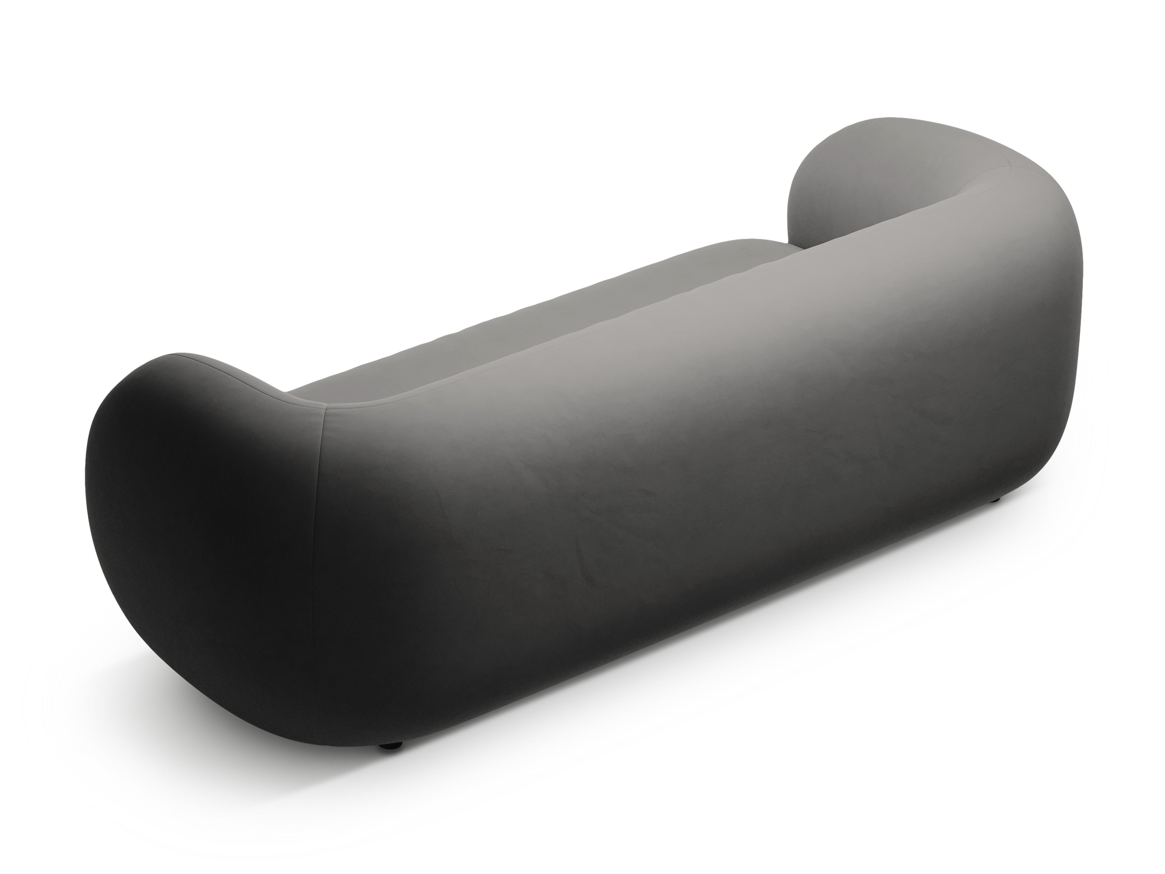 Sofa aus Samt 3-sitzig KATE dunkelgrau